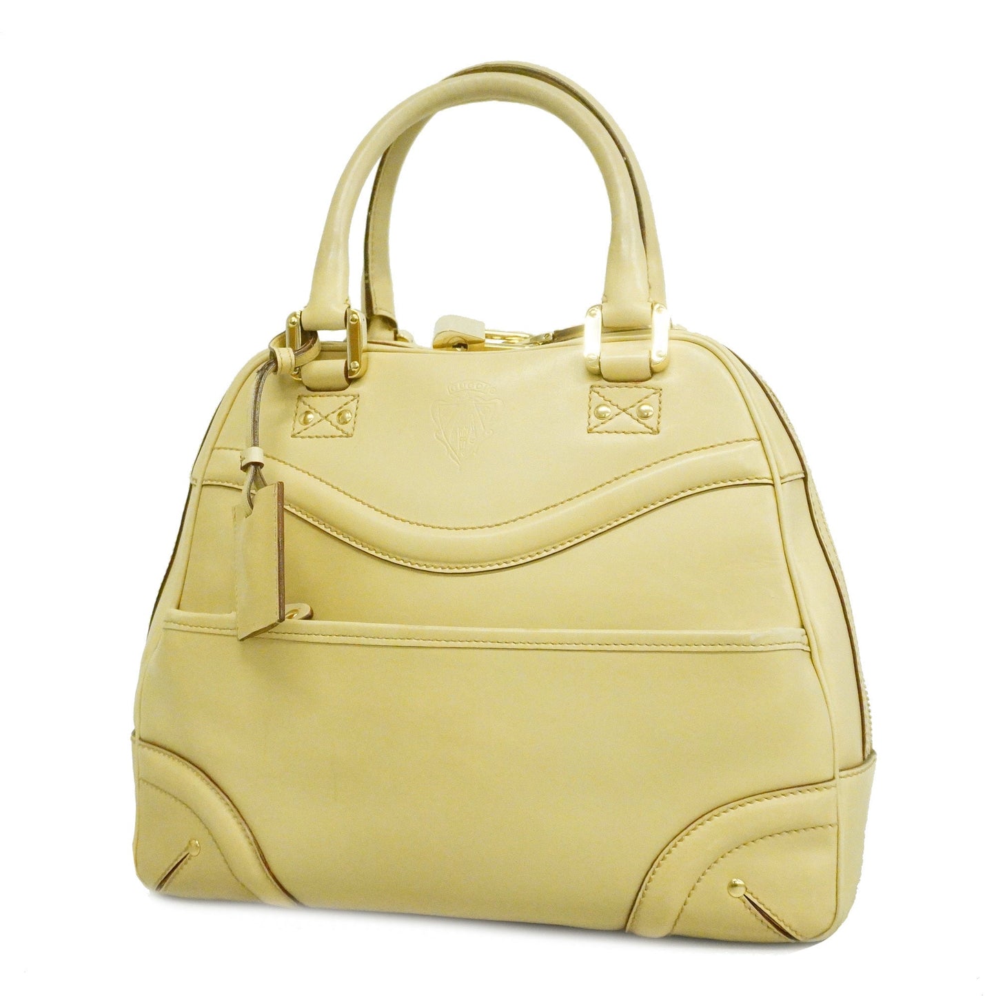 GUCCIAuth 140696 Women's Leather Handbag Ivory