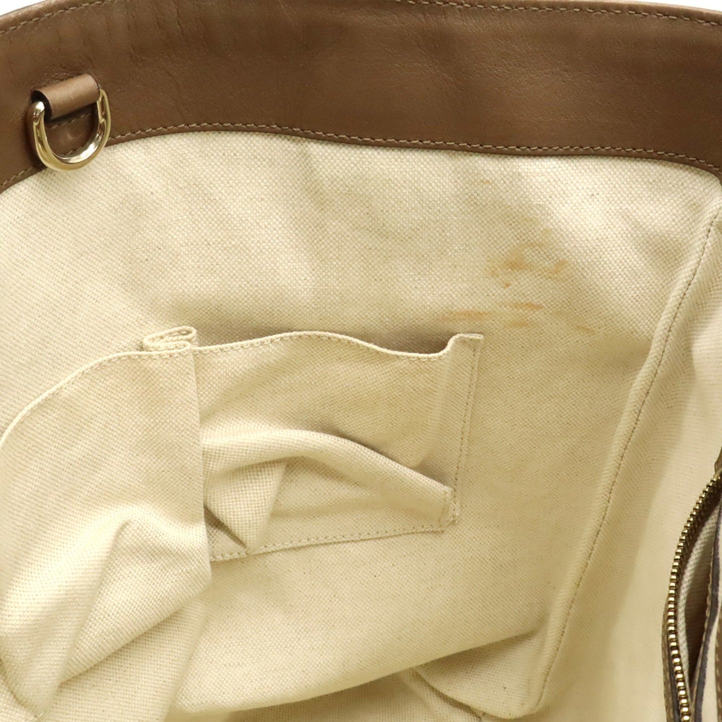 Gucci Brown Khaki Gg Supreme Shoulder Bag Tote Bag ( )