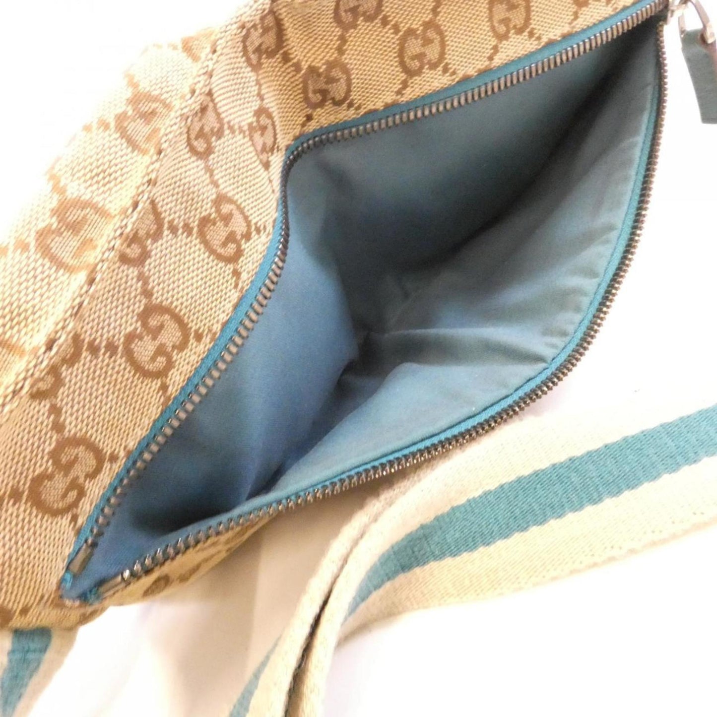 Gucci Beige Blue Gg Canvas Fanny Pack ( )