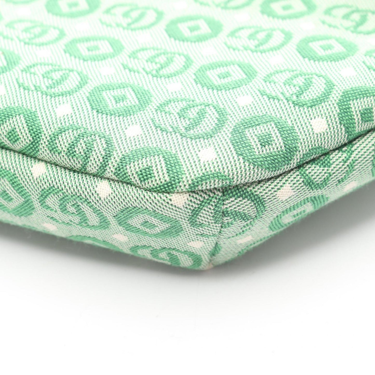 Gucci Green White Canvas Leather Fanny Pack ( )