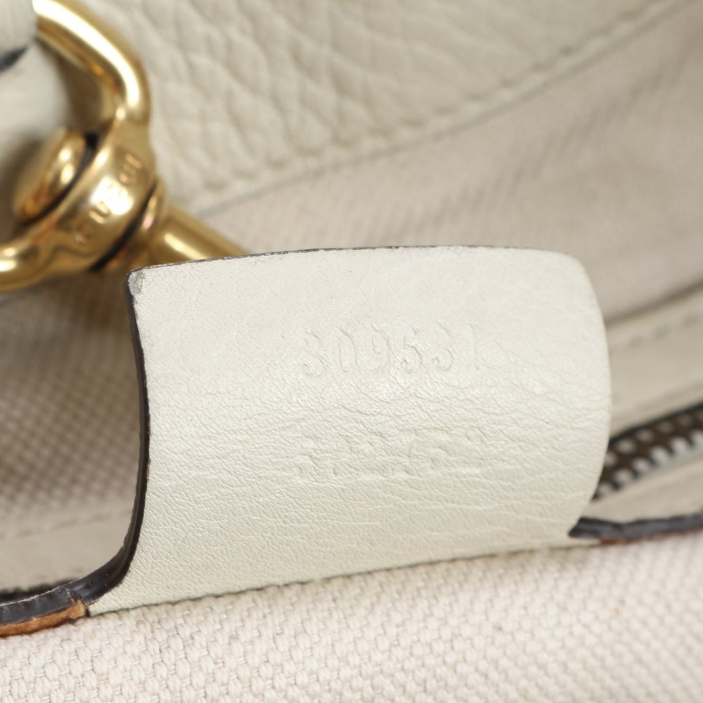Gucci Ivory Leather Tote Bag ( )