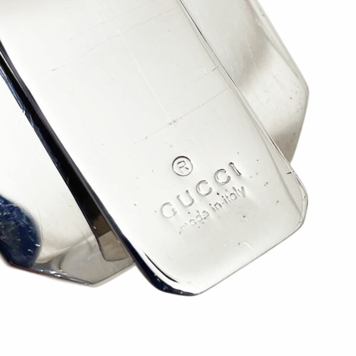 Gucci Guccissima Grayish Silver Leather Money Clip ( )