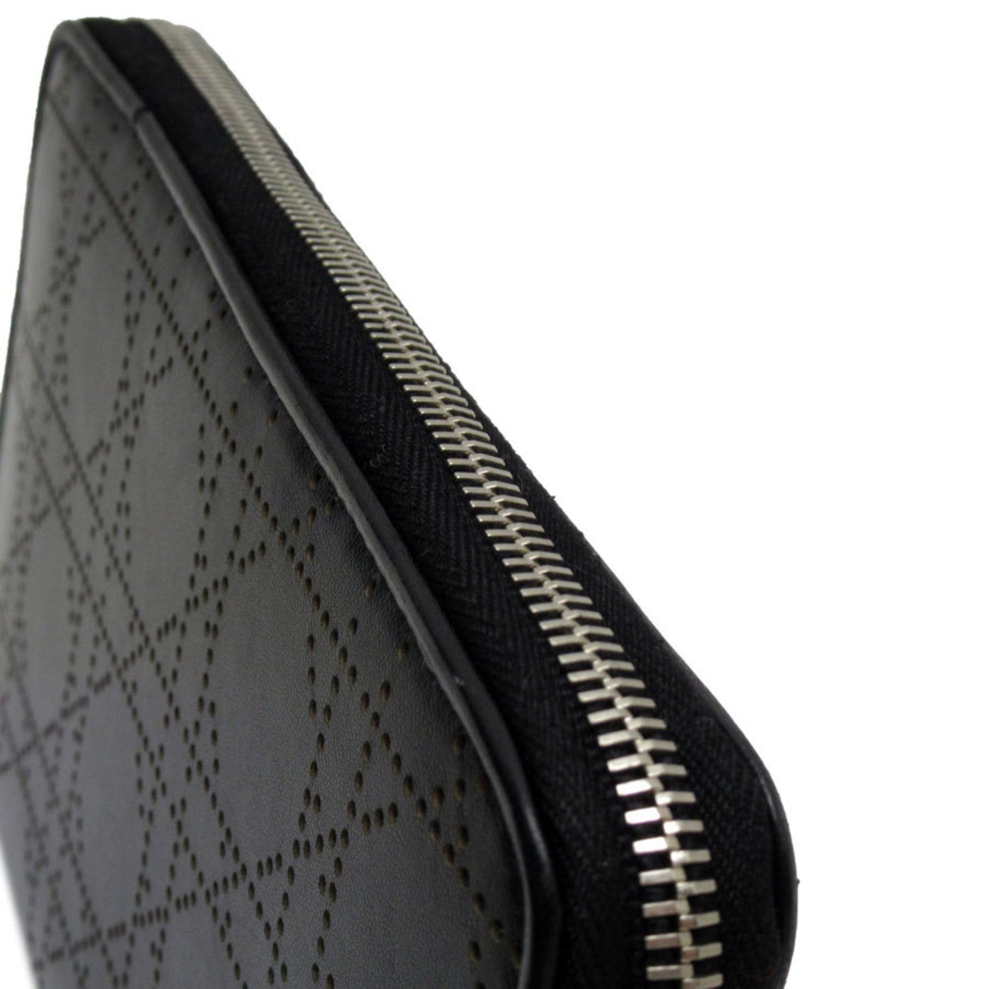 Christian Dior Black Light Pink Leather Long Wallet (Bi-Fold) ()