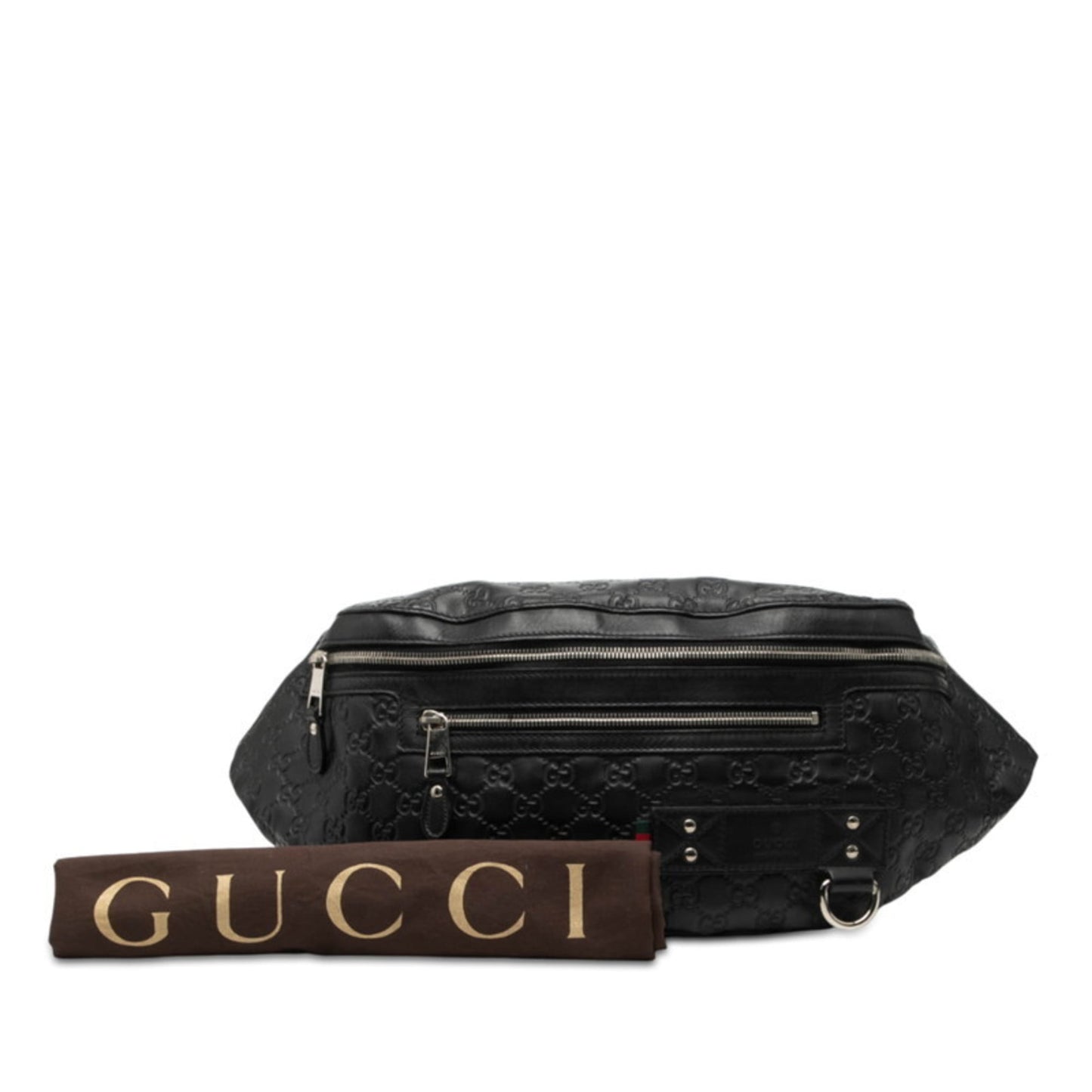 Gucci Guccissima Black Leather Sling Bag ( )