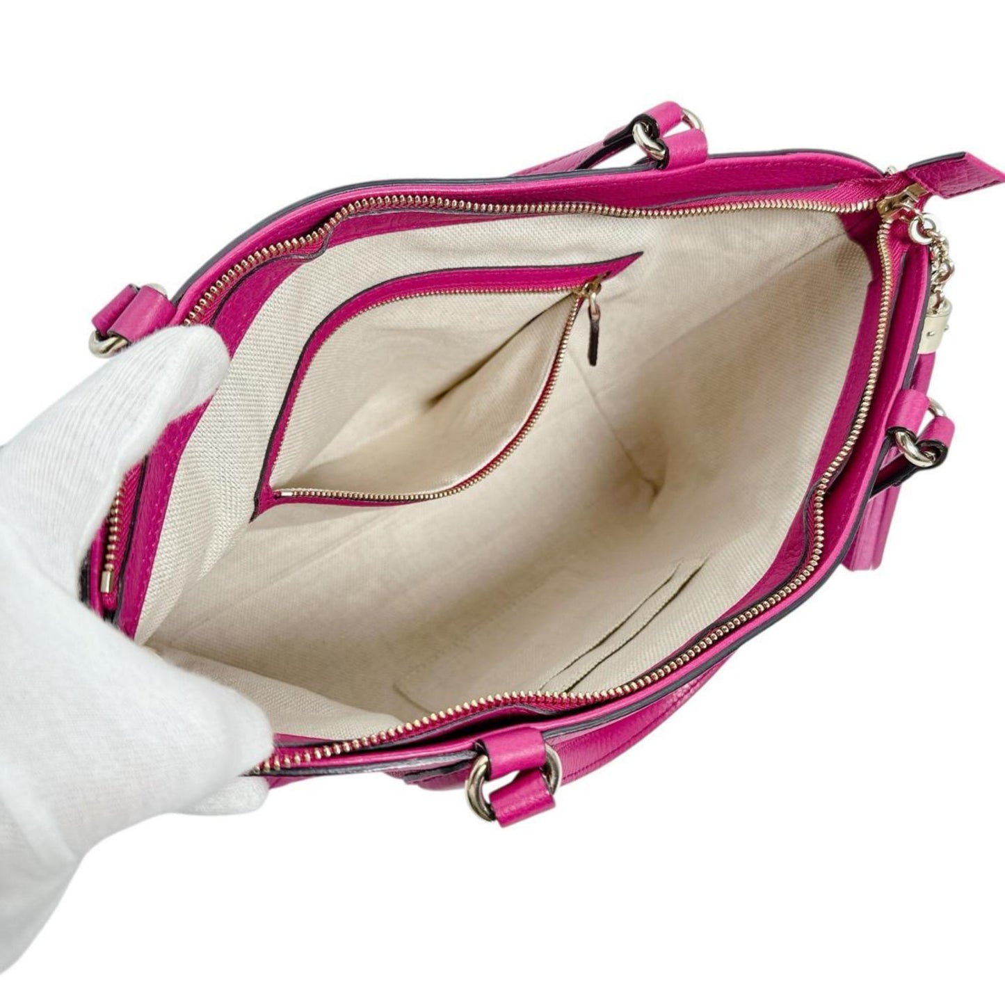 Gucci Pink Leather Handbag ( )