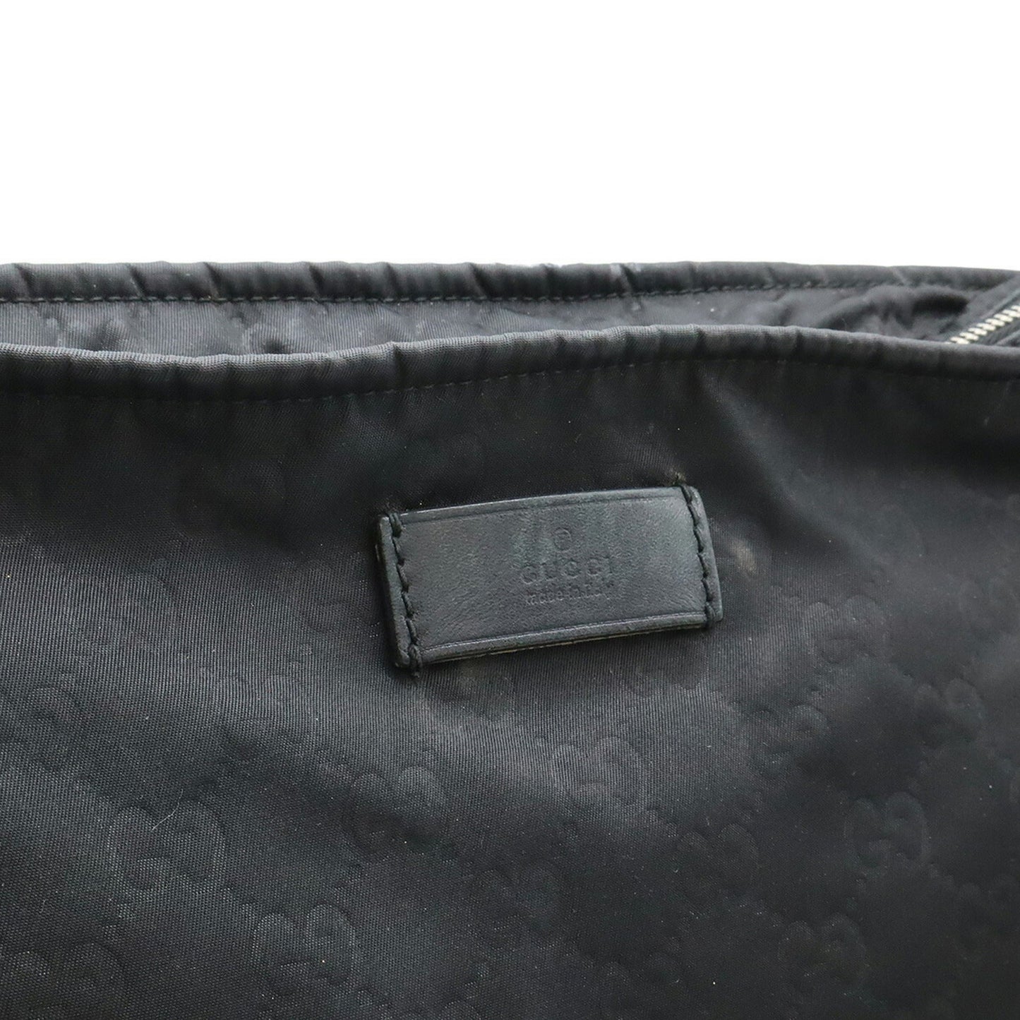 Gucci Black Nylon Leather Shoulder Bag ( )