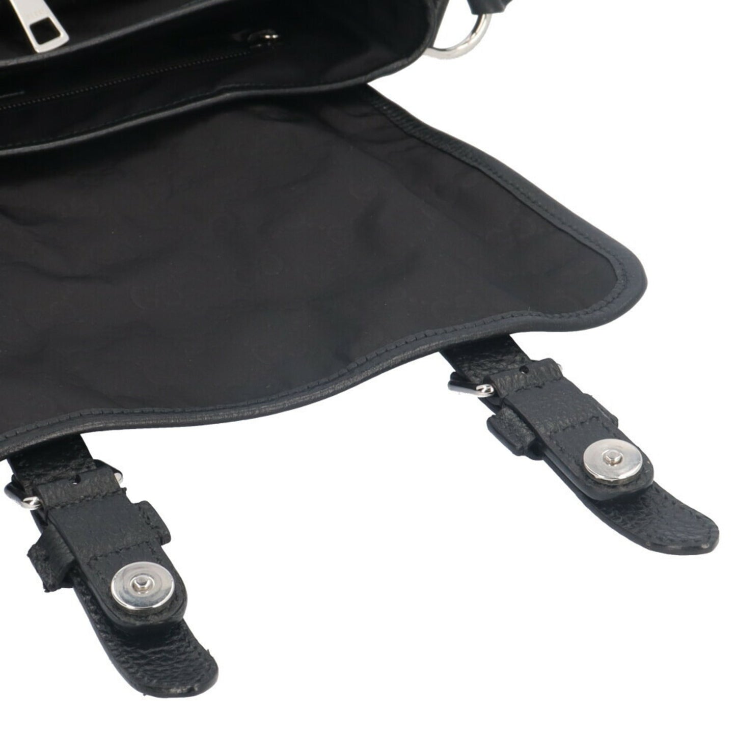 Gucci Black Nylon Leather Messenger Bag Shoulder Bag ( )