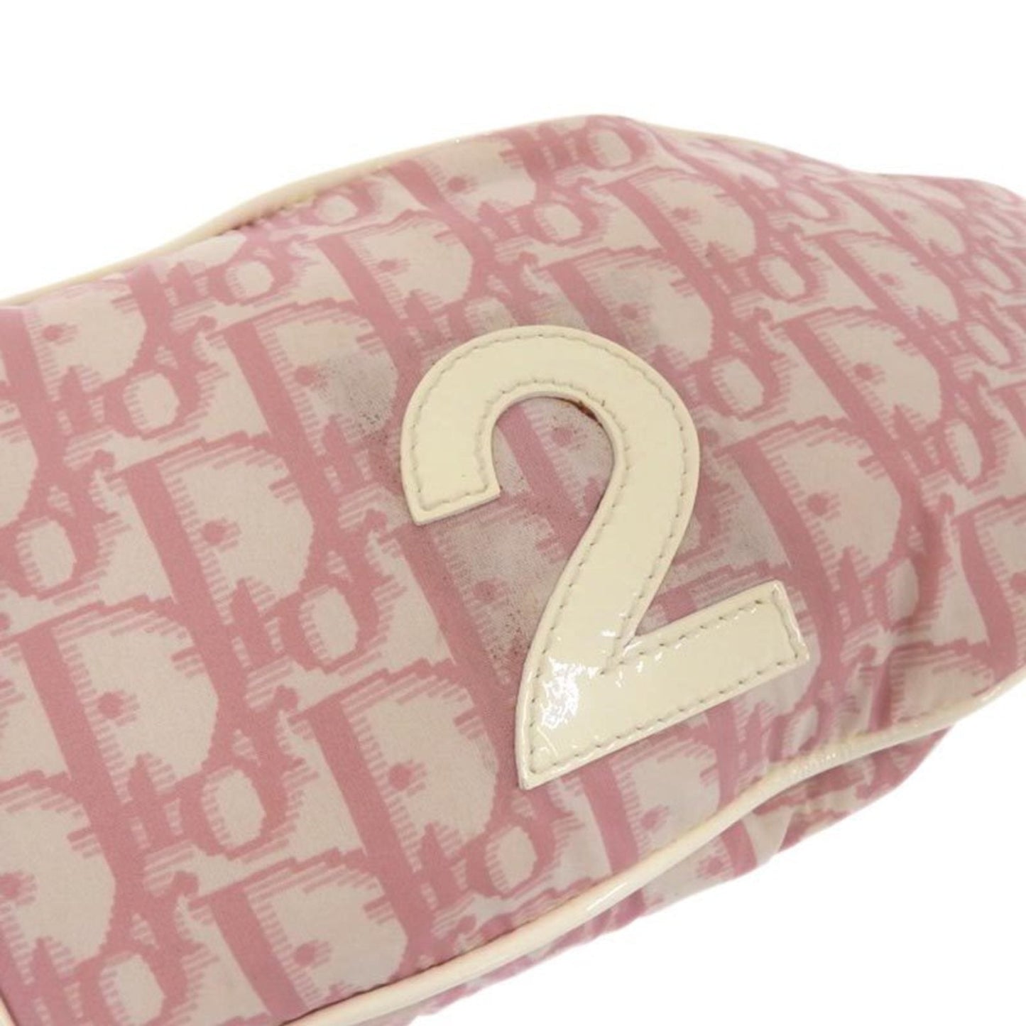 Christian Dior Bag Women's Waist Trotter Nylon Pink White