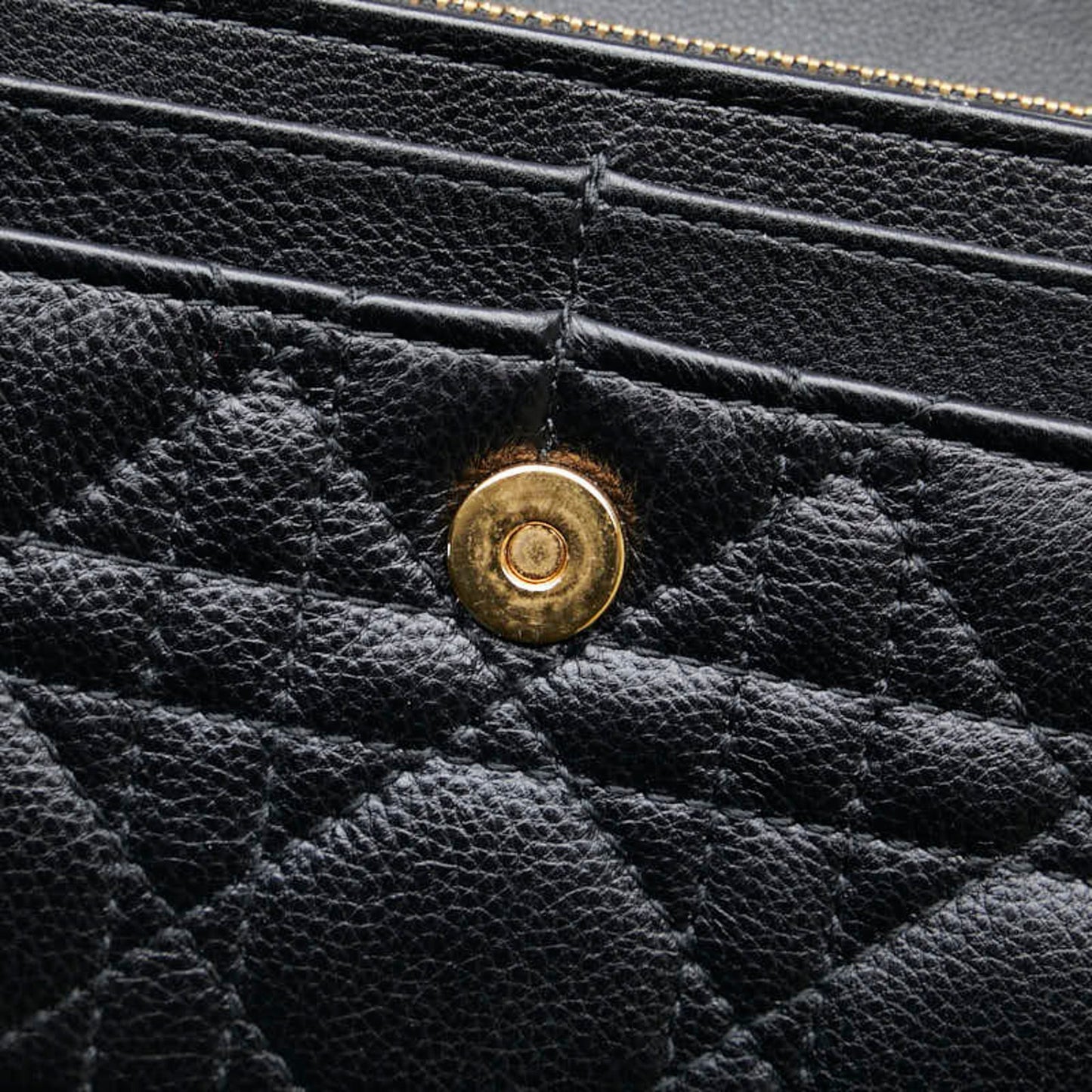 Christian Dior Black Leather Long Wallet (Bi-Fold) ()