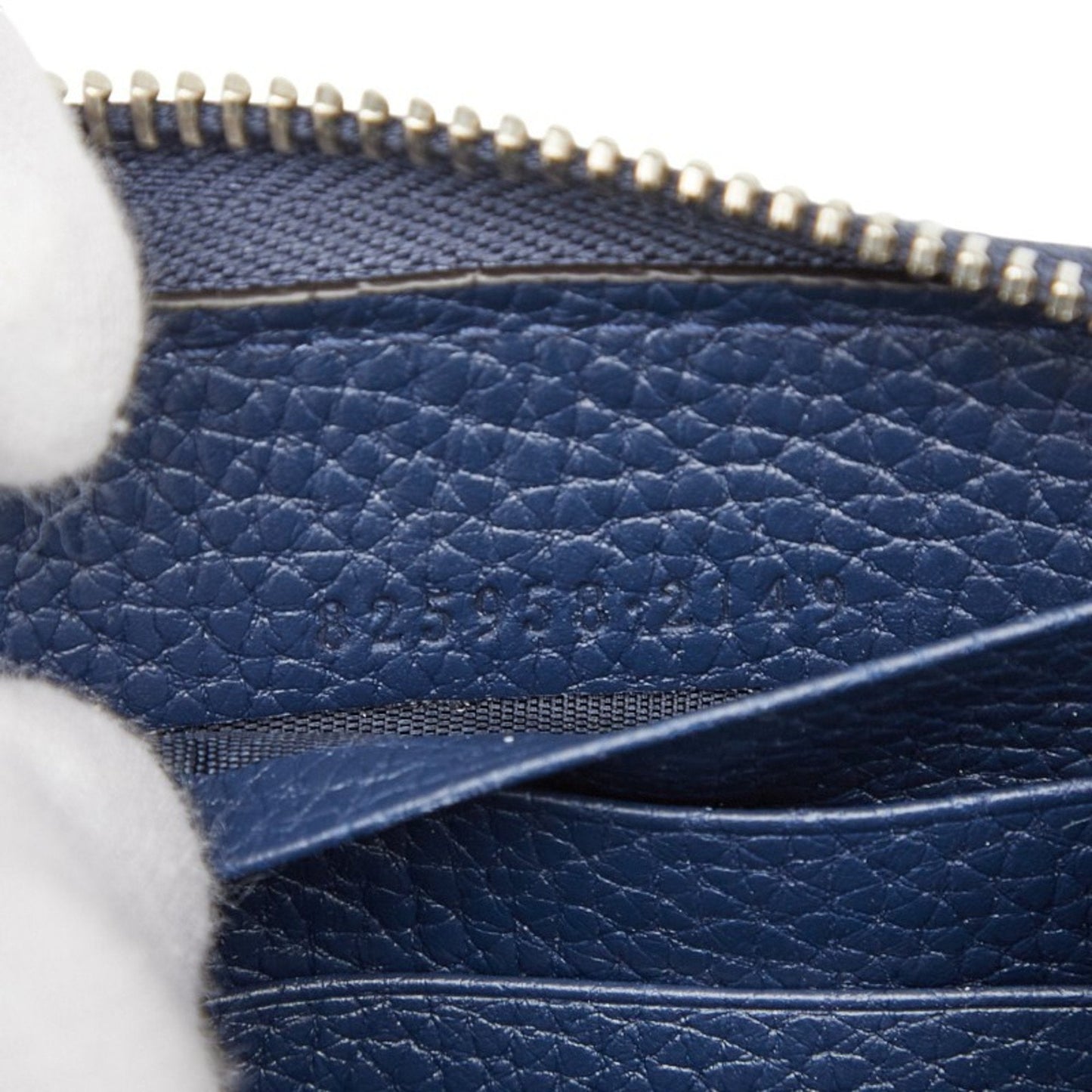 Gucci Navy Leather Long Wallet (Bi-Fold) ( )