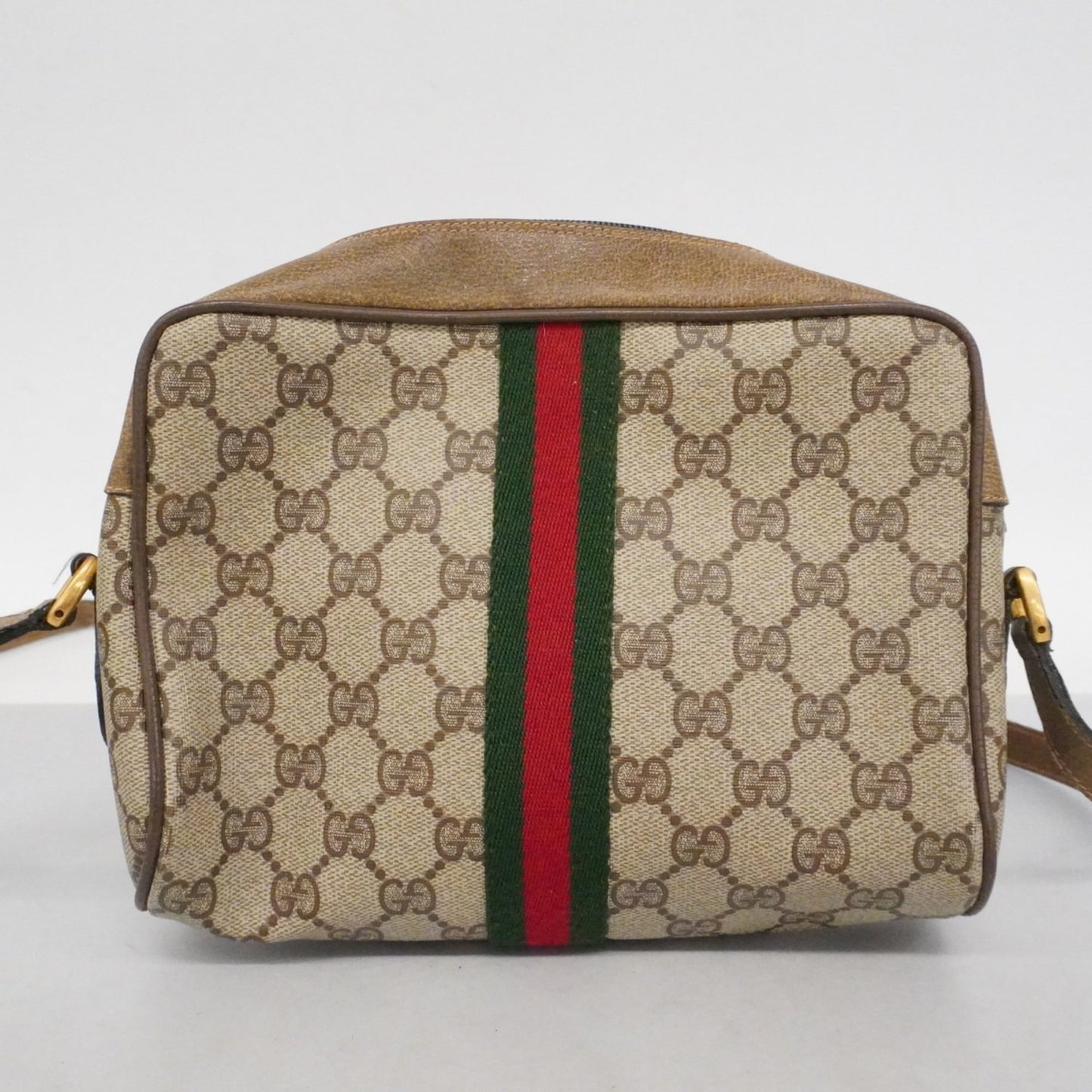 Gucci Brown Canvas Shoulder Bag ( )