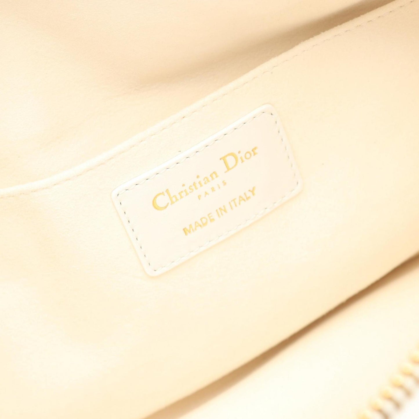 Christian Dior Black White Leather Handbag ()