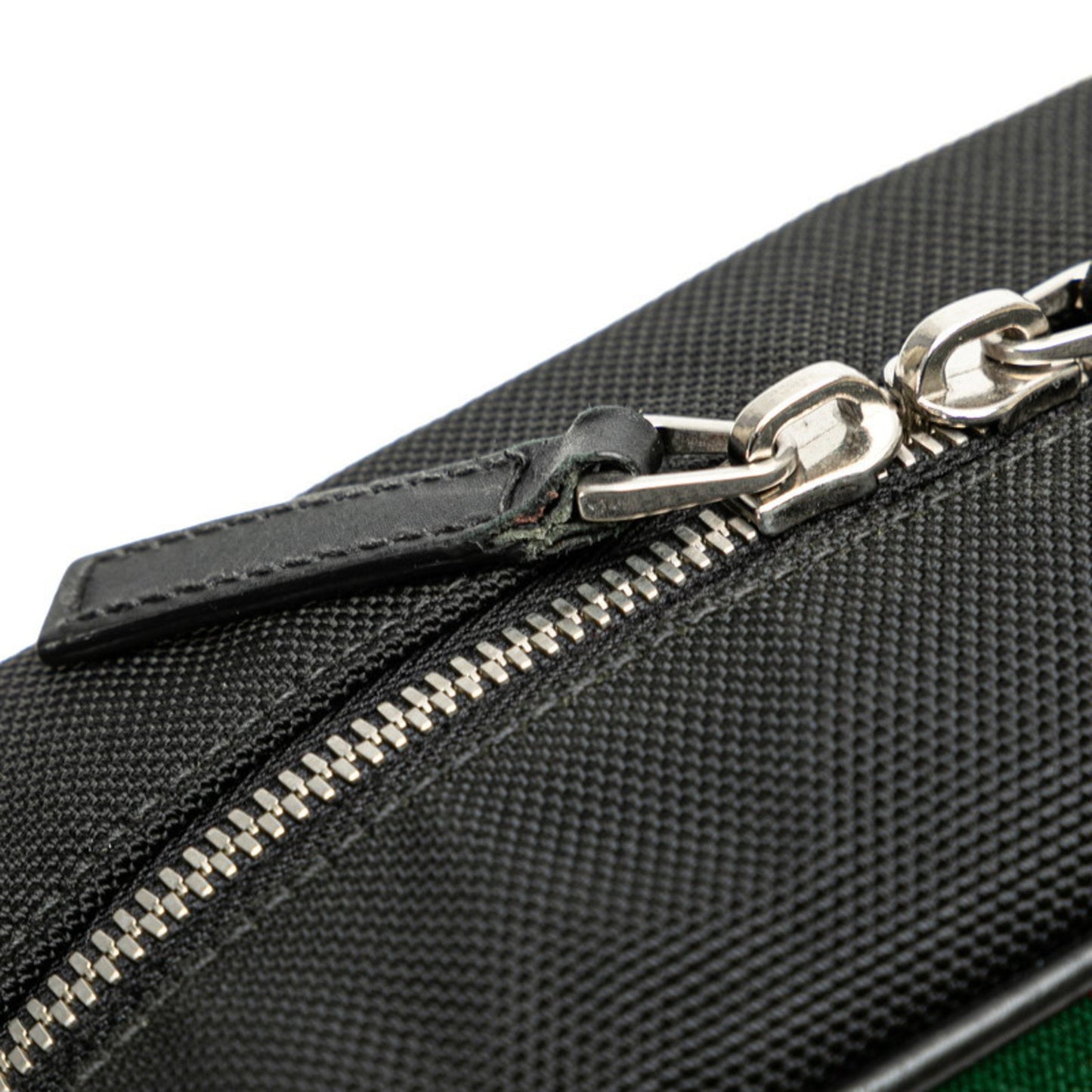 Gucci Black Canvas Leather Clutch Bag