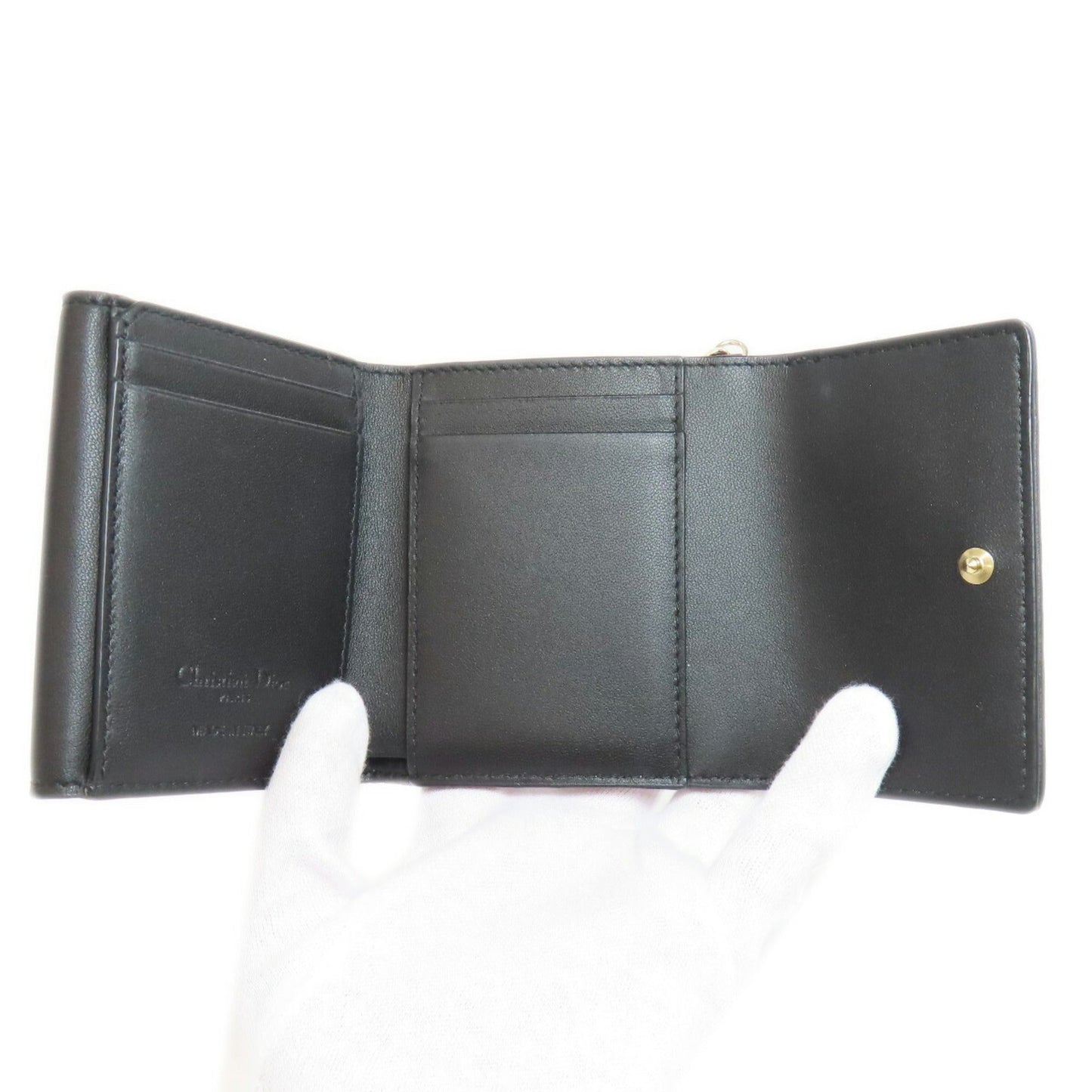 Christian Dior Black Leather Wallet (Bi-Fold) ()