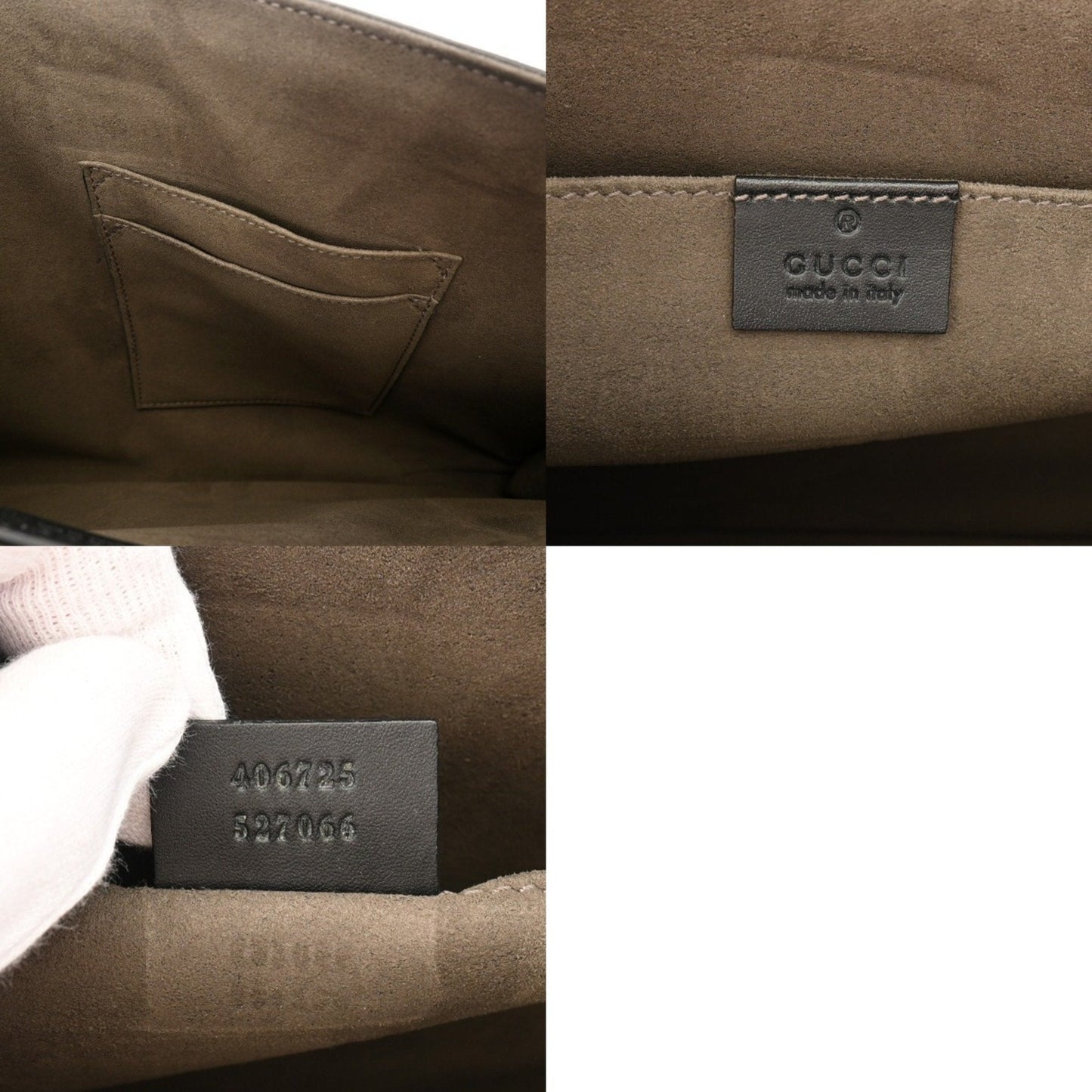 Gucci Beige Black Pvc Clutch Bag ( )