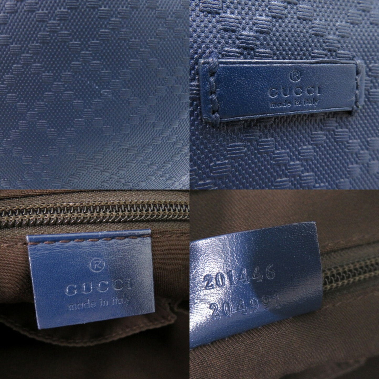 Gucci Navy Leather Shoulder Bag ( )