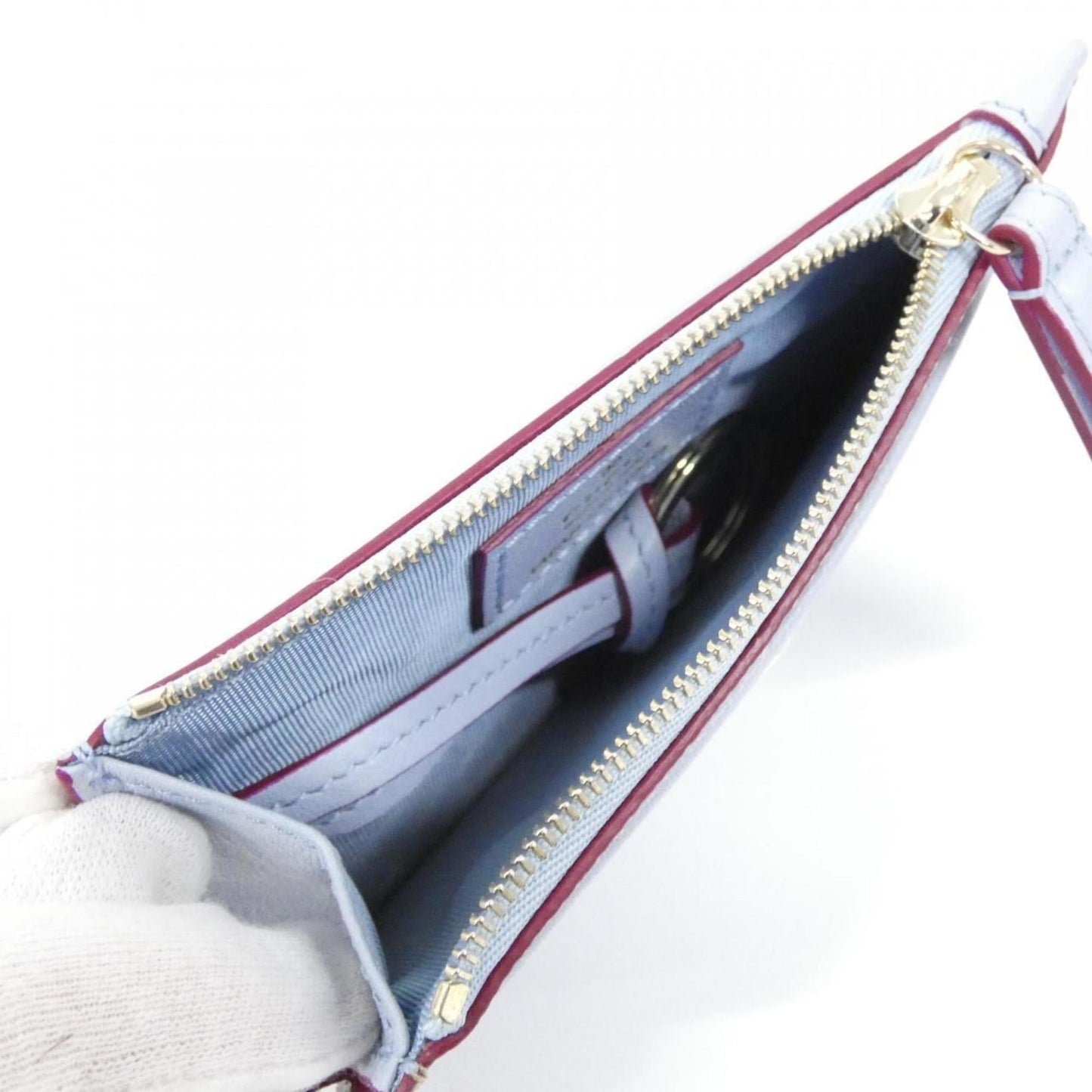 Gucci Light Blue Gg Supreme Canvas Leather Coin Purse/Coin Case ( )