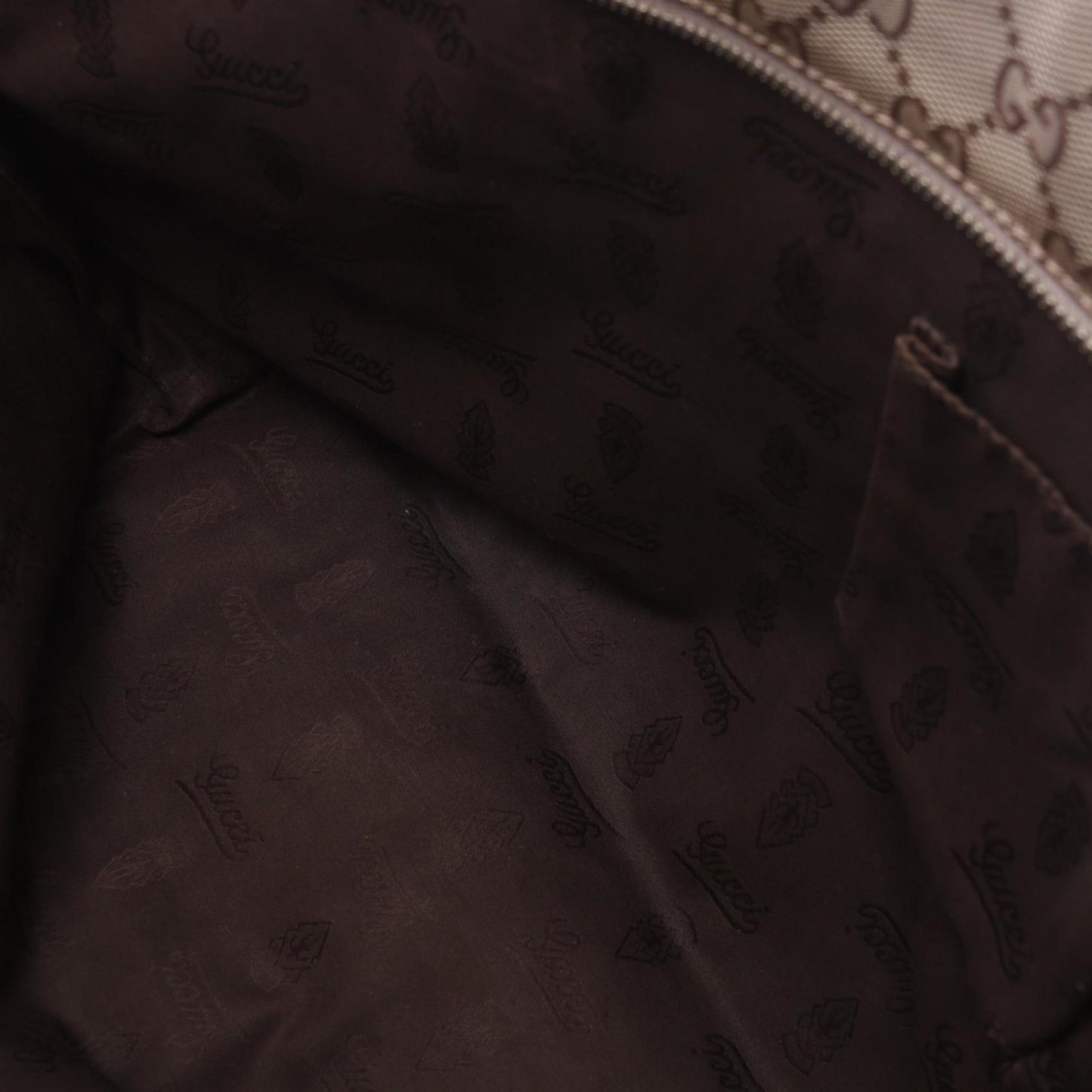 Gucci Gg Imprimé Brown Pvc Coated Canvas Leather Tote Bag ( )