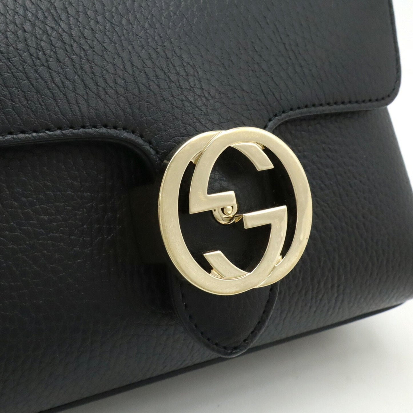 Gucci Black Leather Clutch Bag Shoulder Bag ( )