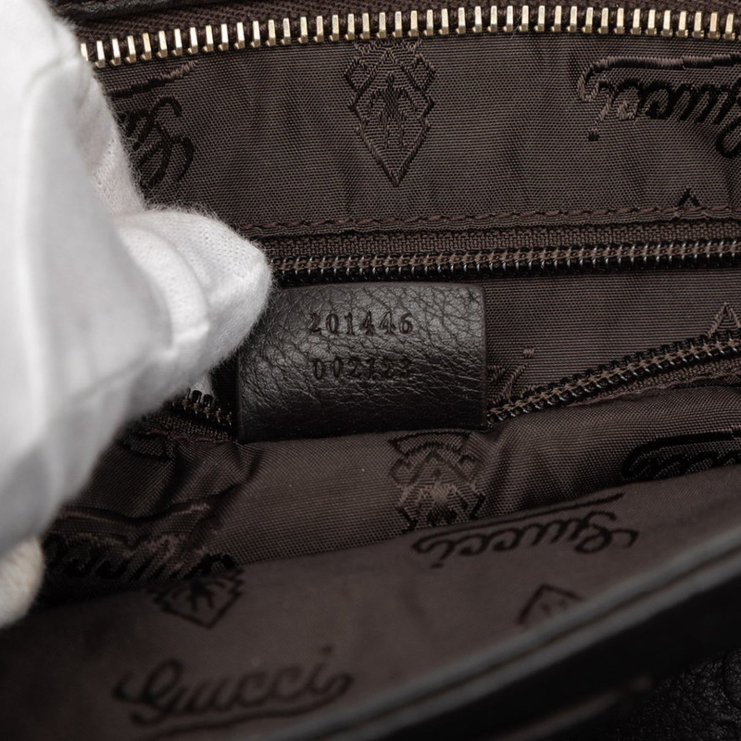 Gucci Dark Brown Leather Shoulder Bag ( )