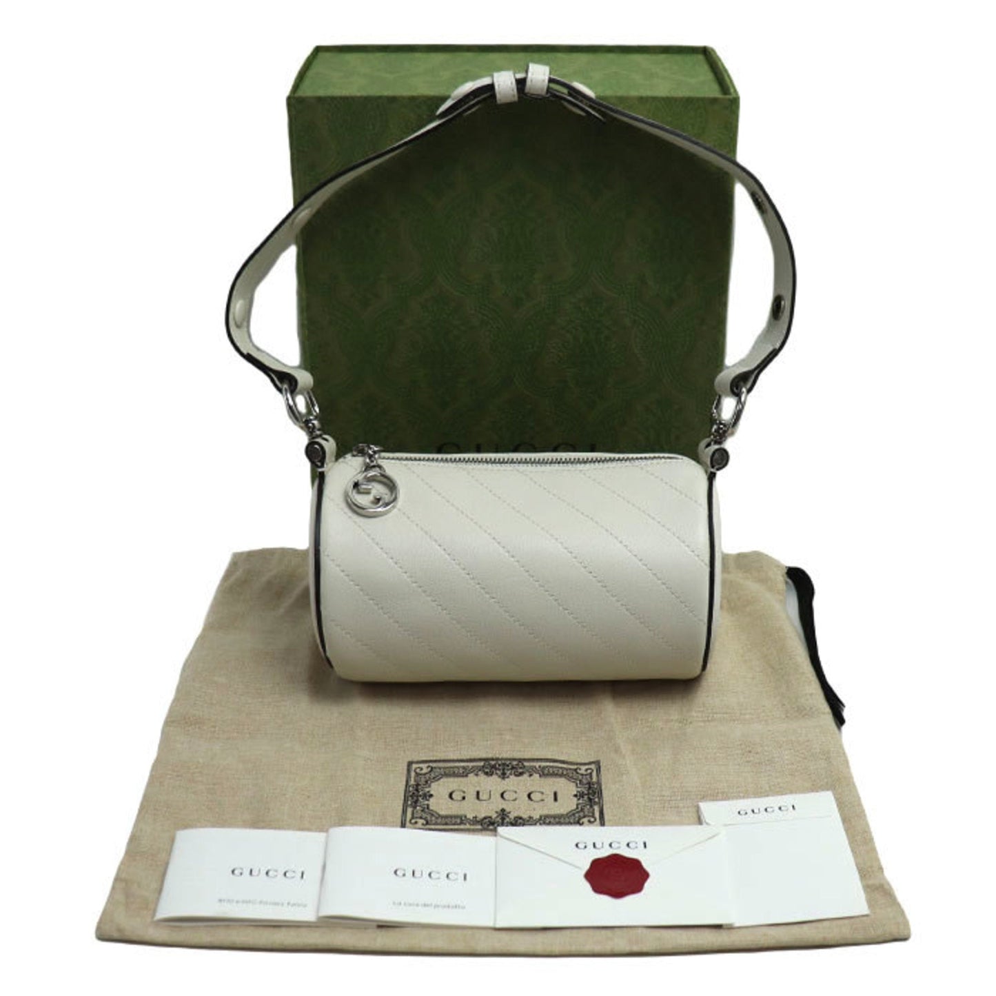 Gucci White Leather Shoulder Bag ( )