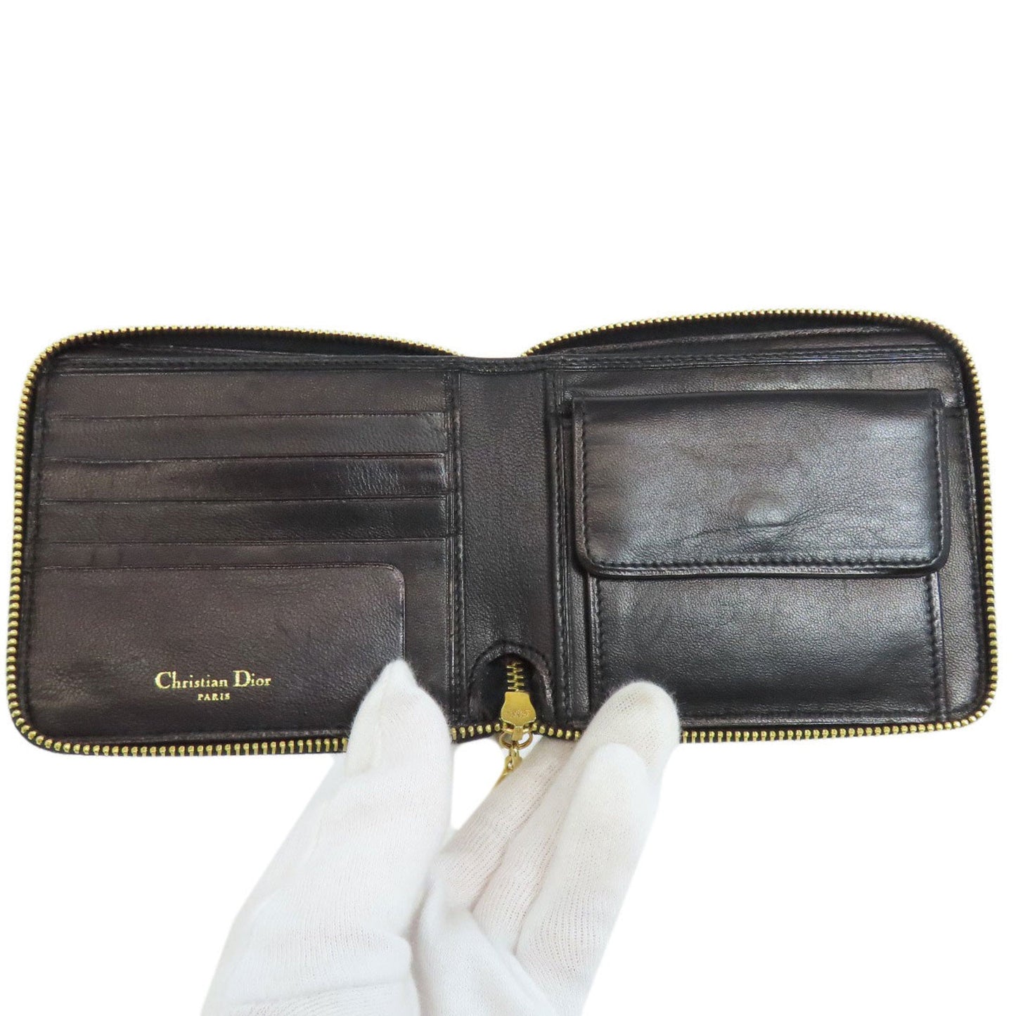 Christian Dior Black Leather Wallet (Bi-Fold) ()