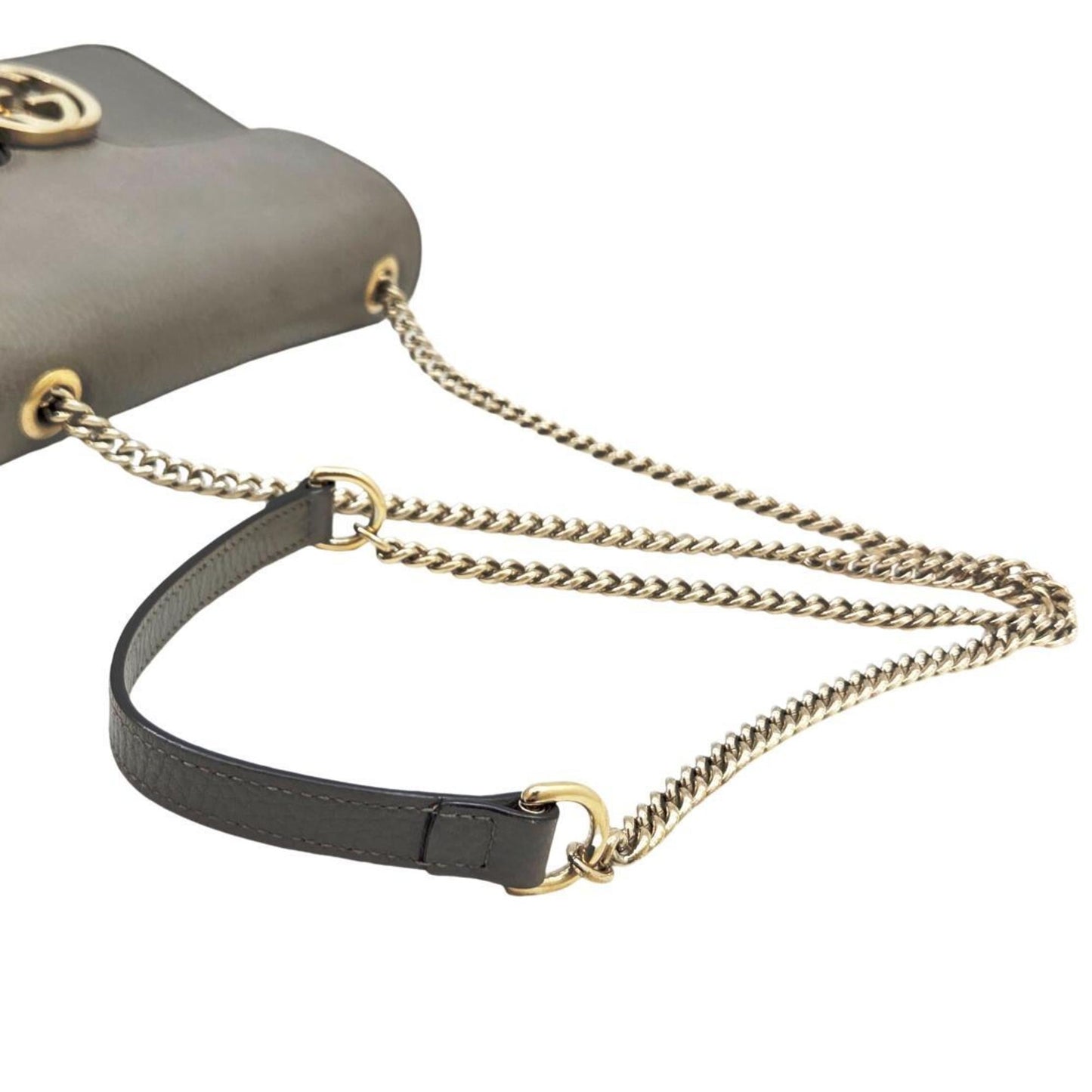 Gucci Gray Leather Shoulder Bag ( )