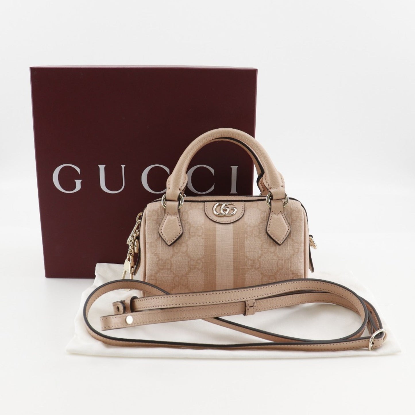 Gucci Ophidia Dusty Pink Gg Supreme Handbag ( )