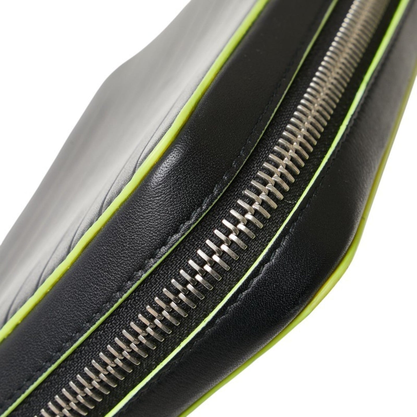 Christian Dior Black Light Green Leather Long Wallet (Bi-Fold) ()