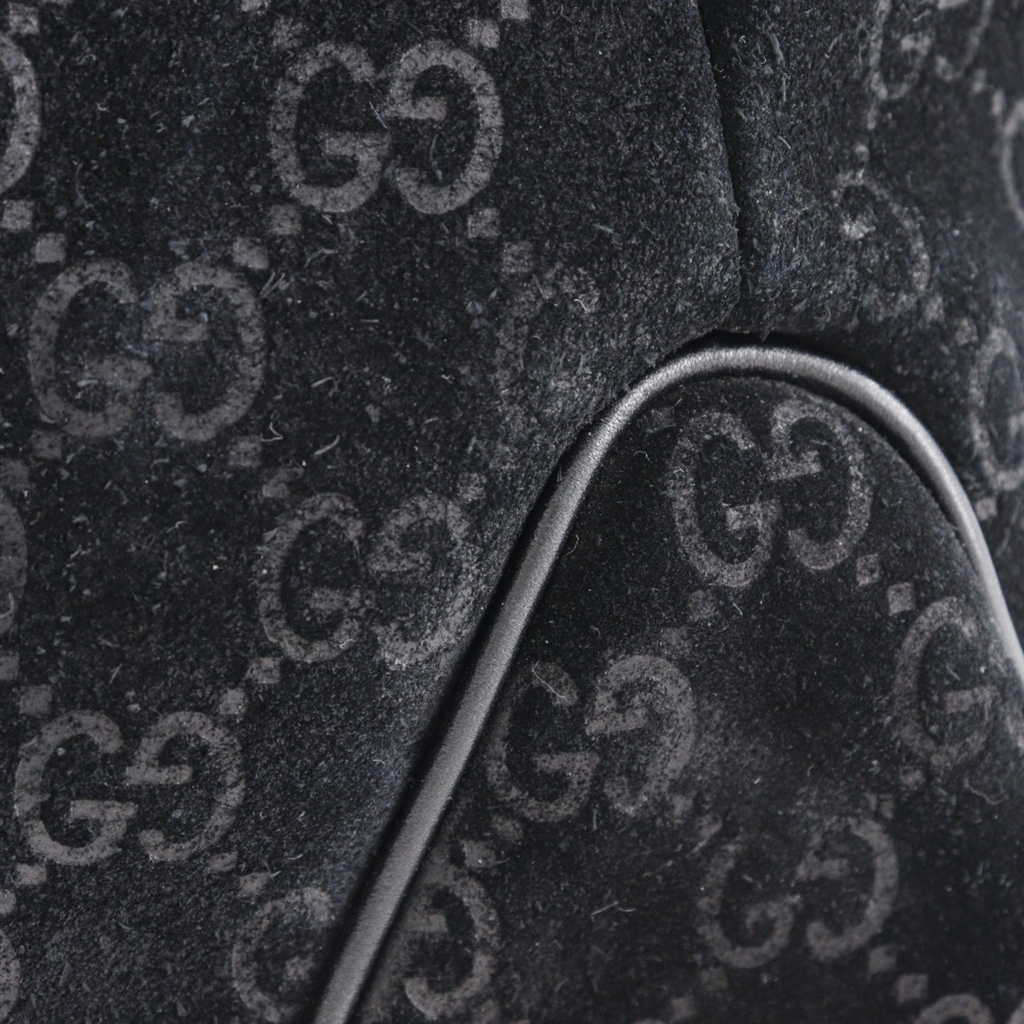 Gucci Black Suede Tote Bag ( )