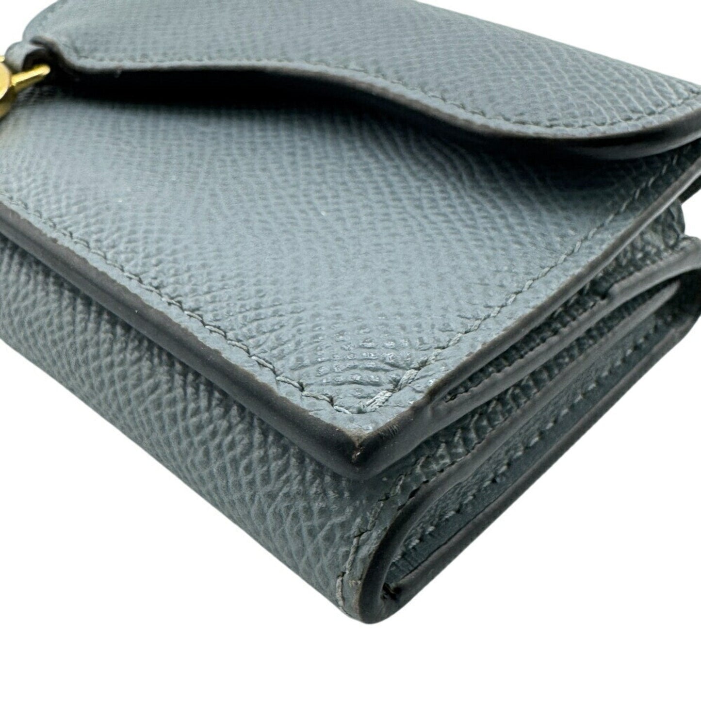 Christian Dior Blue Leather Wallet (Tri-Fold) ()