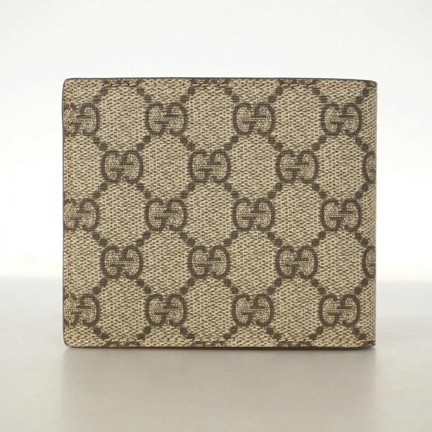 Gucci Beige Brown Pvc Bill Wallet (Bi-Fold) ( )