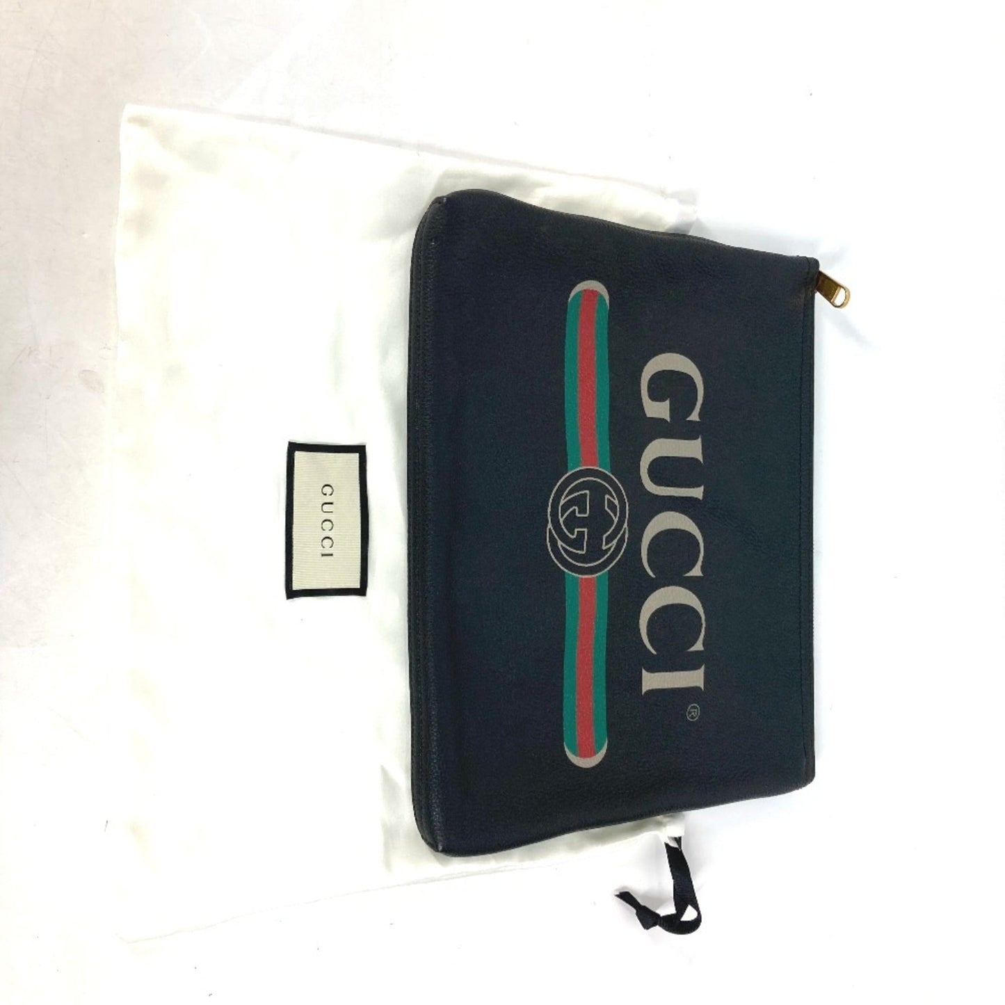Gucci Black Leather Clutch Bag ( )