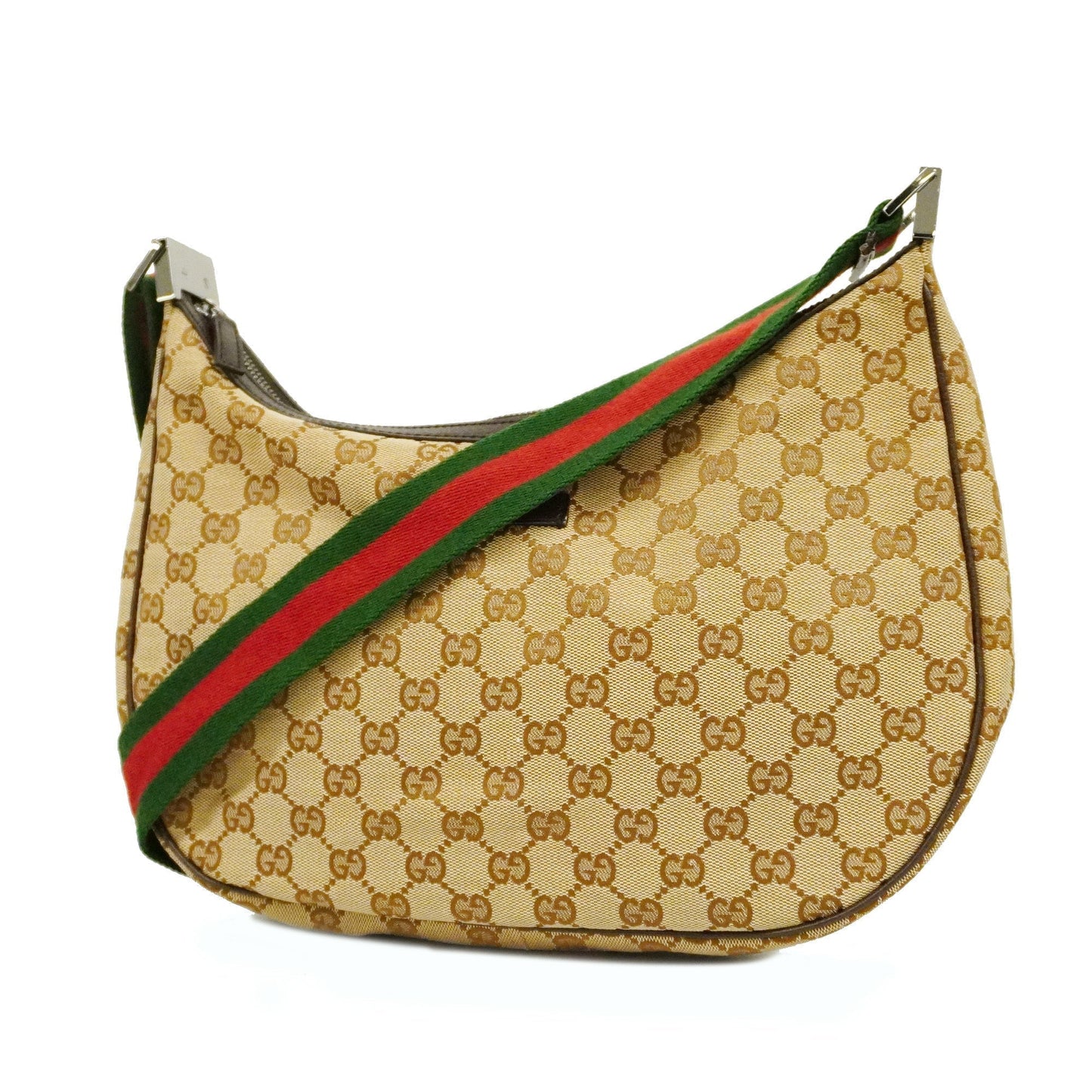 GUCCIAuth Sherry Line Shoulder Bag 122790 Women's GG Canvas,Leather Beige,Brown