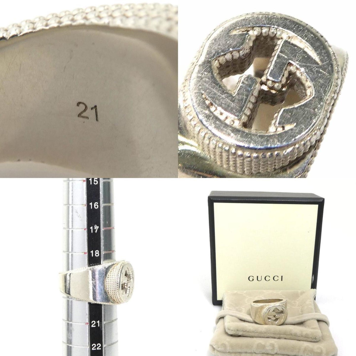 Gucci Silver Silver 925 Band Ring ( )