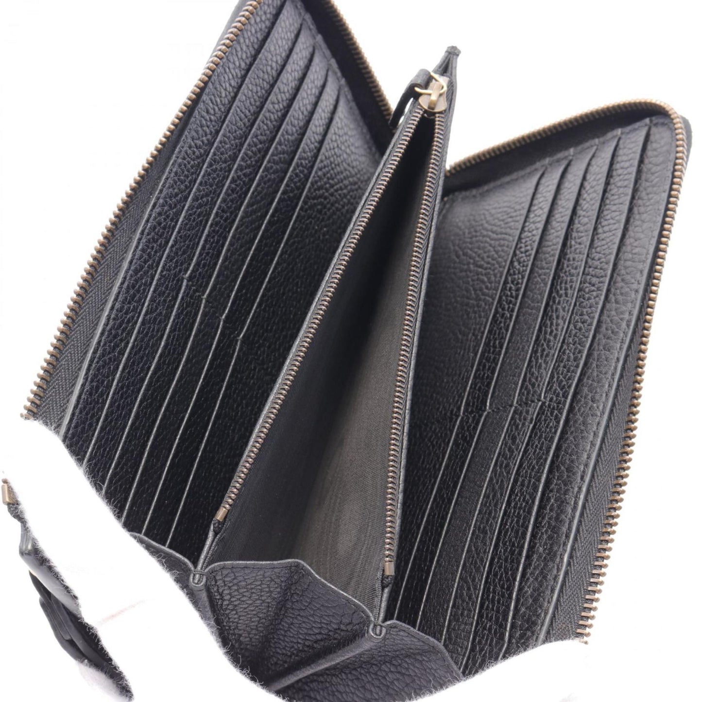 Gucci Black Leather Long Wallet (Bi-Fold)