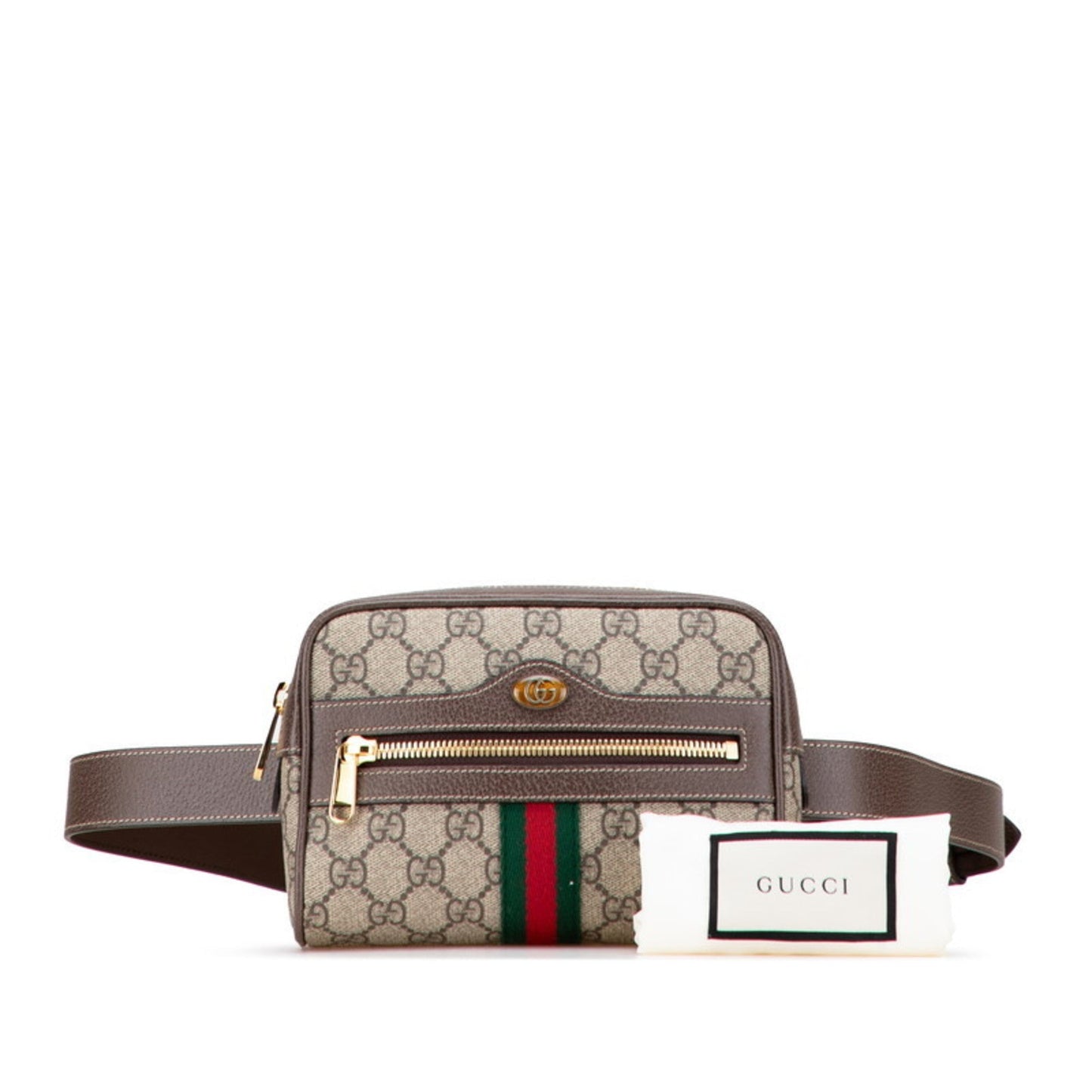 Gucci Ophidia Beige Brown Pvc Leather Fanny Pack ( )