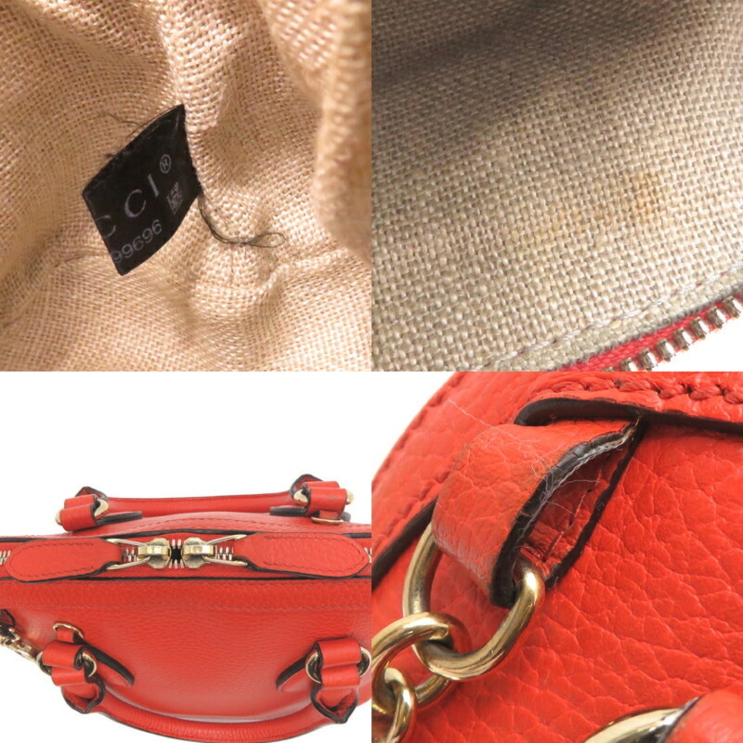 Gucci Orange Leather Handbag ( )