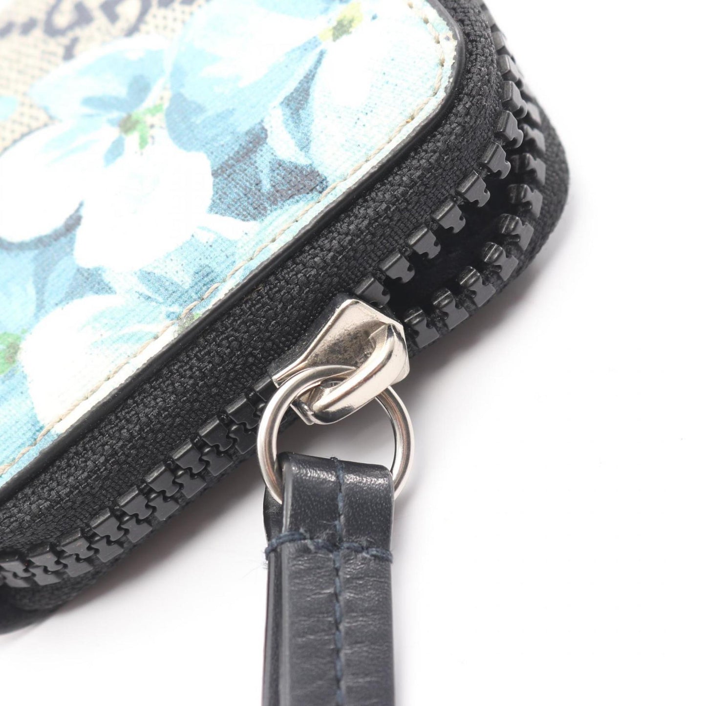 Gucci Blue Green Ivory Canvas Pvc Long Wallet (Bi-Fold) ( )