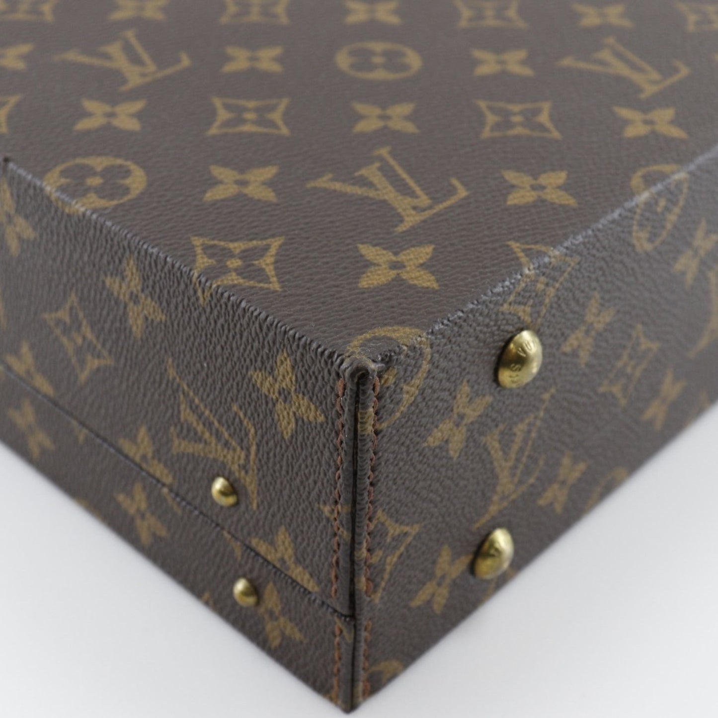 LOUIS VUITTON Attache Case Business Bag President Monogram Canvas Brown SO4508 Unisex