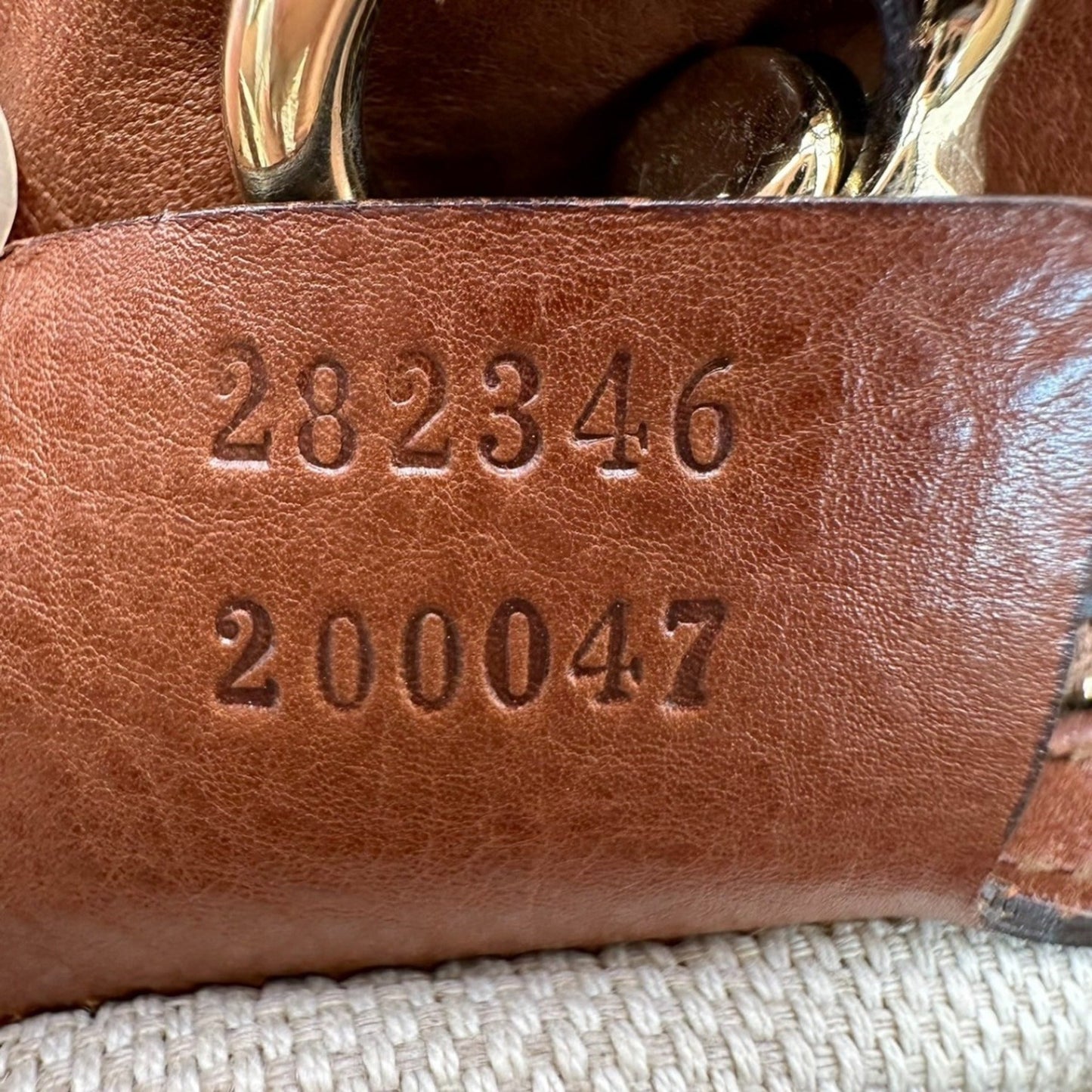 Gucci Brown Canvas Shoulder Bag Tote Bag ( )