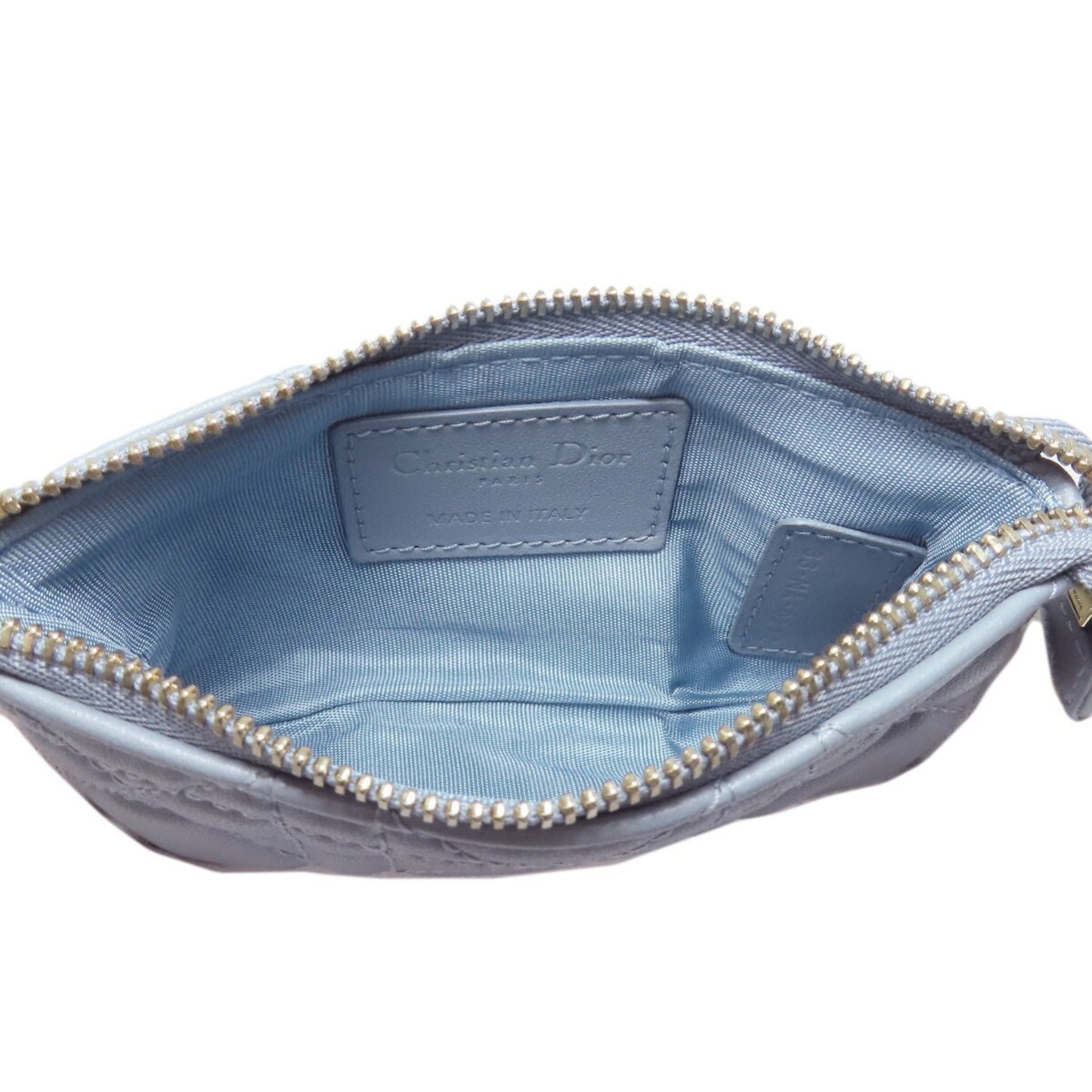 Christian Dior Blue Leather Coin Purse/Coin Case ()