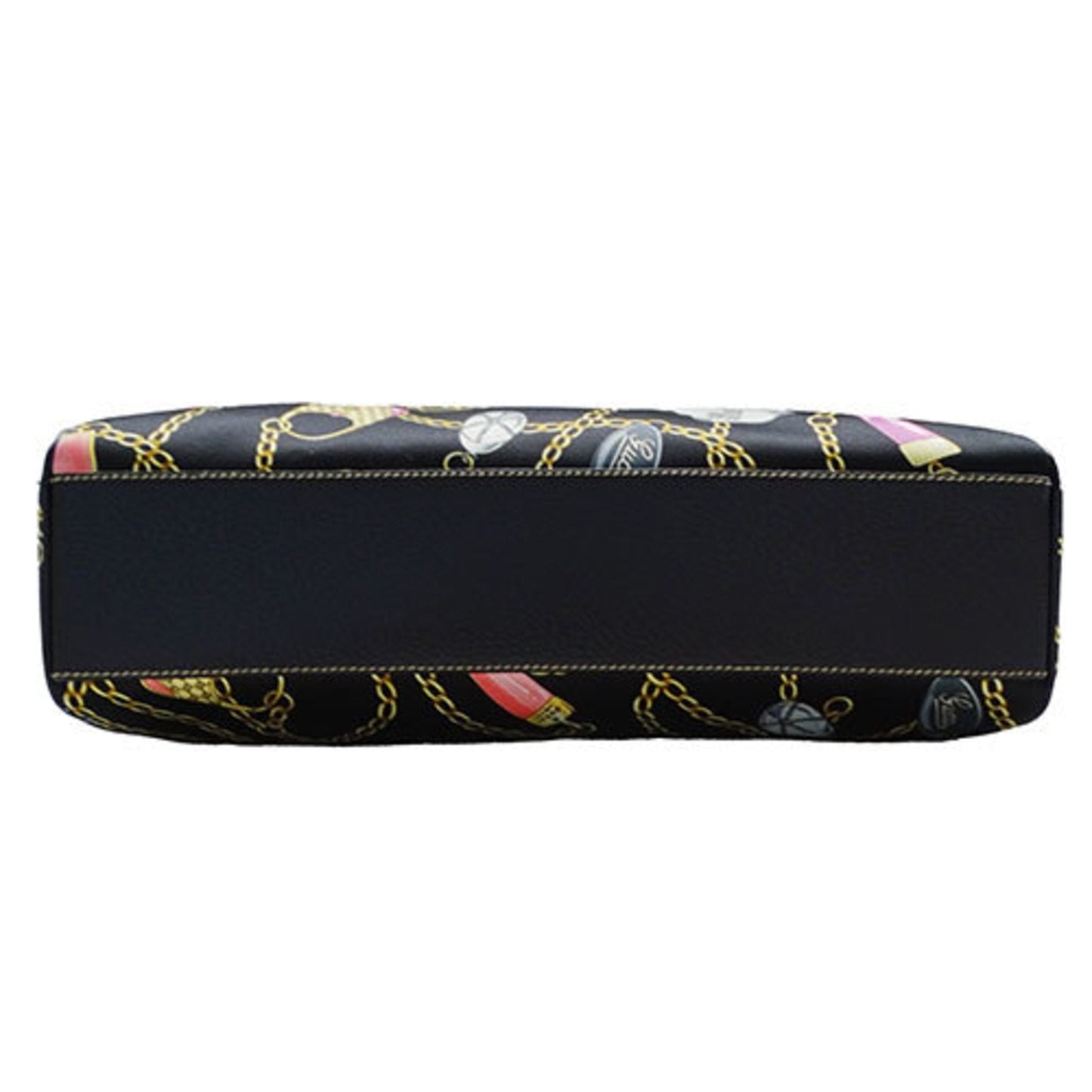 Gucci Black Multi-Color Satin Tote Bag