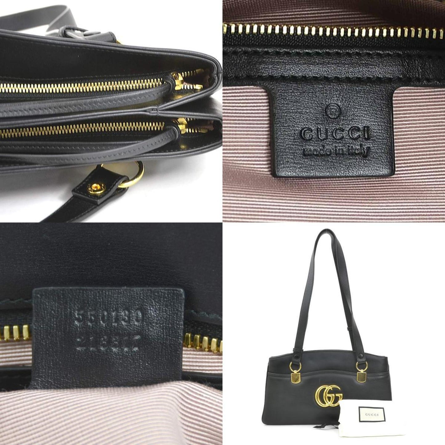 Gucci Black Leather Shoulder Bag ( )