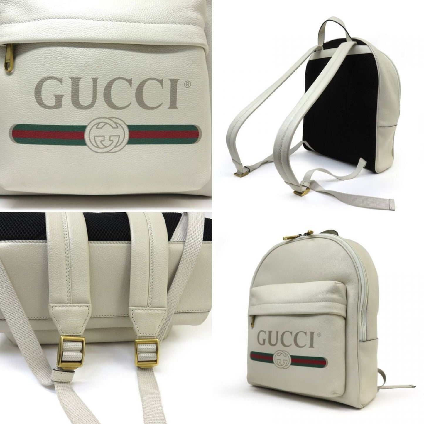 Gucci White Leather Backpack ( )