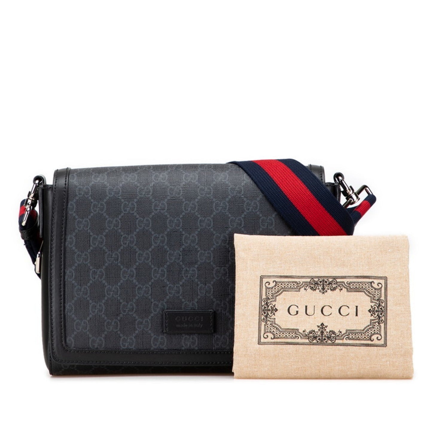 Gucci Black Pvc Leather Shoulder Bag ( )