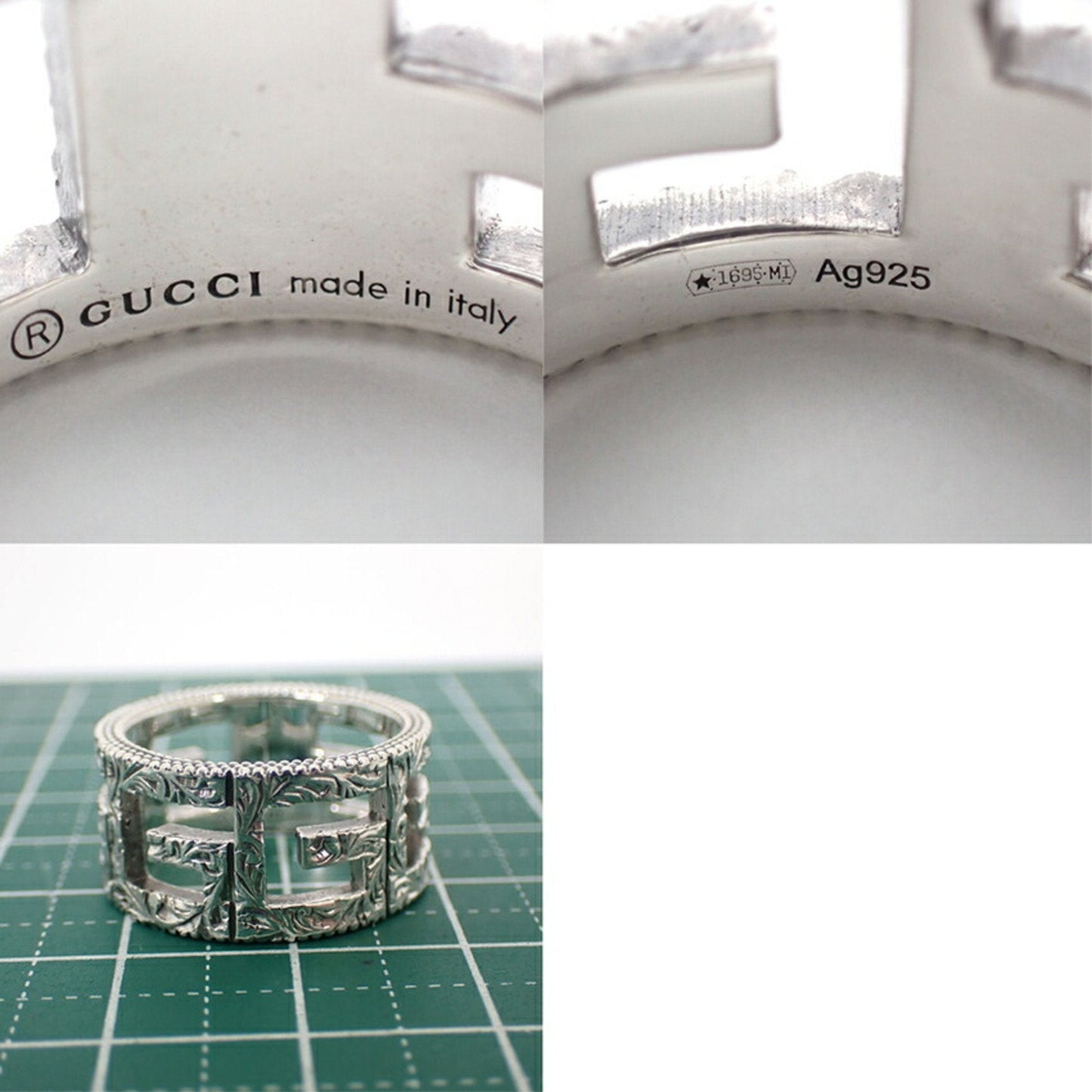 Gucci Silver Sterling Silver 925 Band Ring ( )