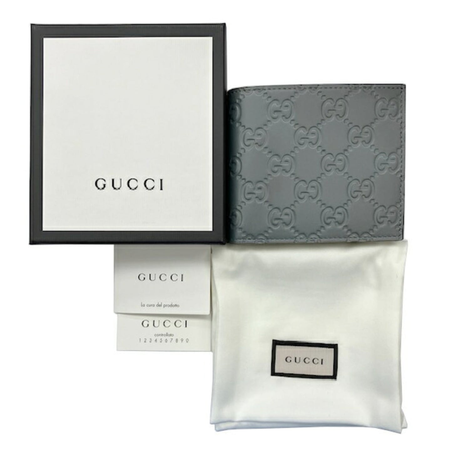 Gucci Gray Leather Wallet (Bi-Fold) ( )
