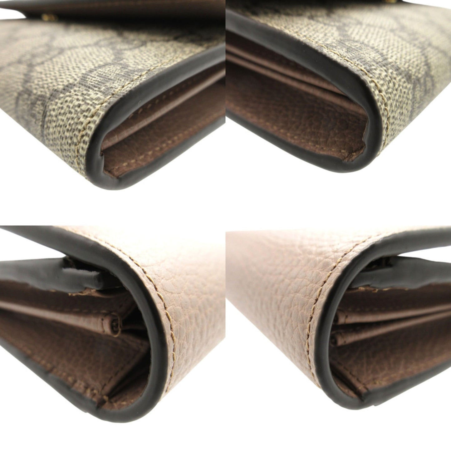 Gucci Beige Gg Supreme Leather Long Wallet (Bi-Fold) ( )