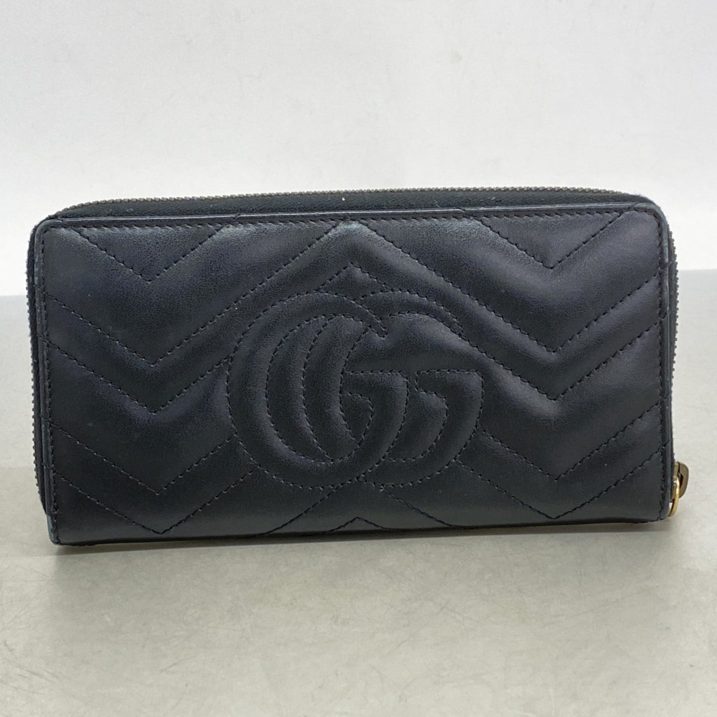 Gucci Black Leather Long Wallet (Bi-Fold) ( )